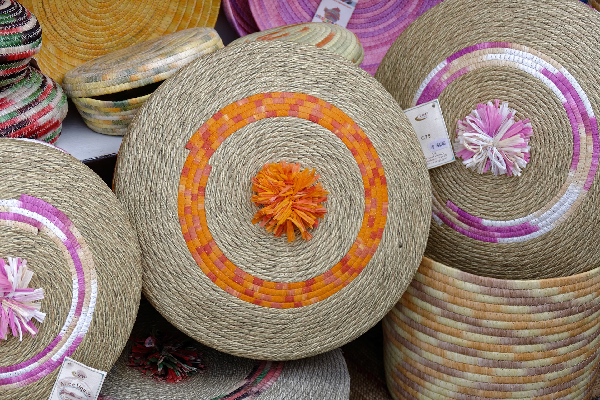 Baskets for Sale in Santa Teresa Gallura Sardinia