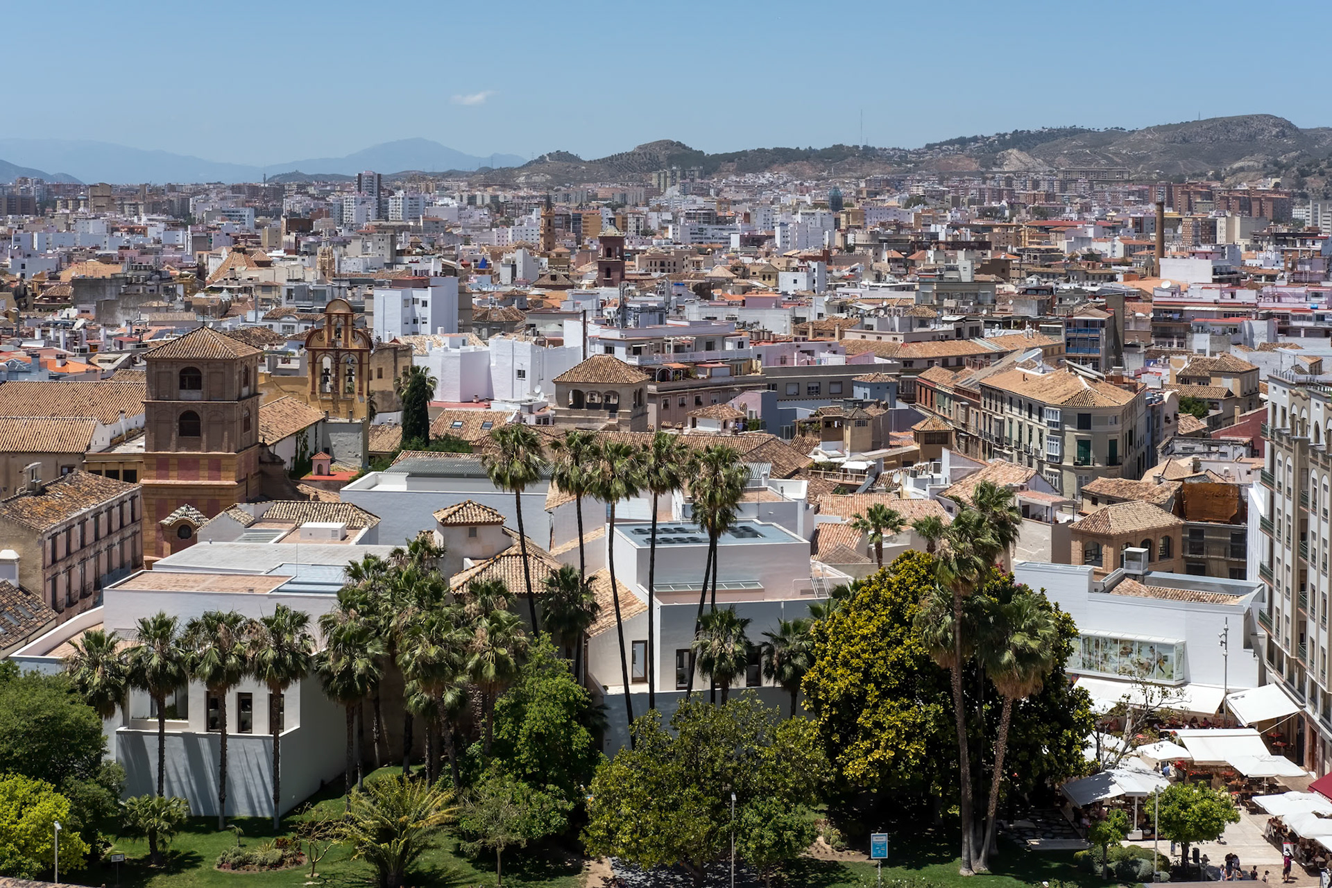 View from the Alcazaba Fort and Palace in Malaga