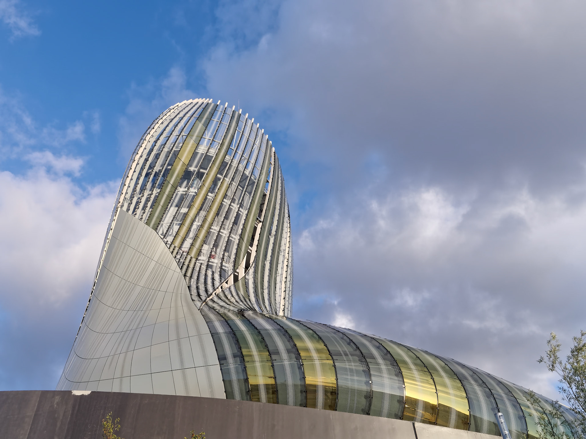 View of La Cite du Vin Building in Bordeaux