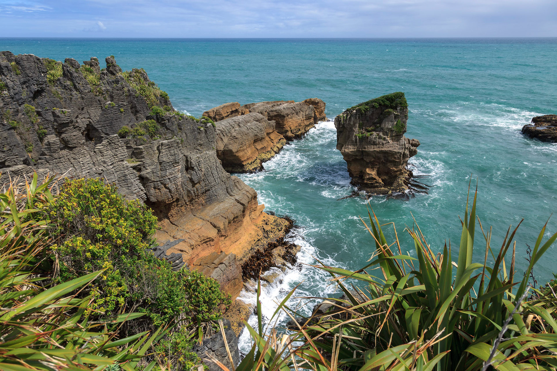 Pancake Rocks near Punakaiki in New Zealand