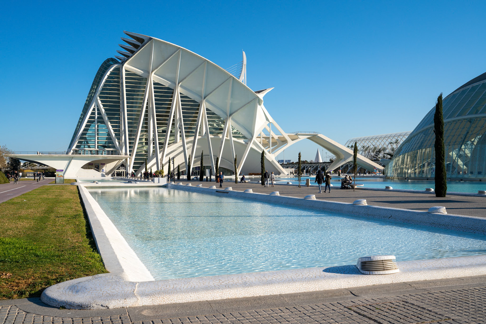 VALENCIA, SPAIN - FEBRUARY 25 : Principe Felipe science museum in Valencia Spain on February 25, 2019. Unidentified people