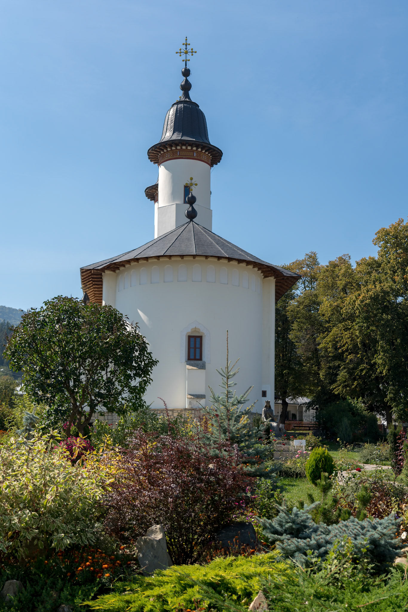 AGAPIA, MOLDOVIA/ROMANIA - SEPTEMBER 19 : Exterior view of Agapia Monastery in Agapia Moldovia Romania on September 19, 2018