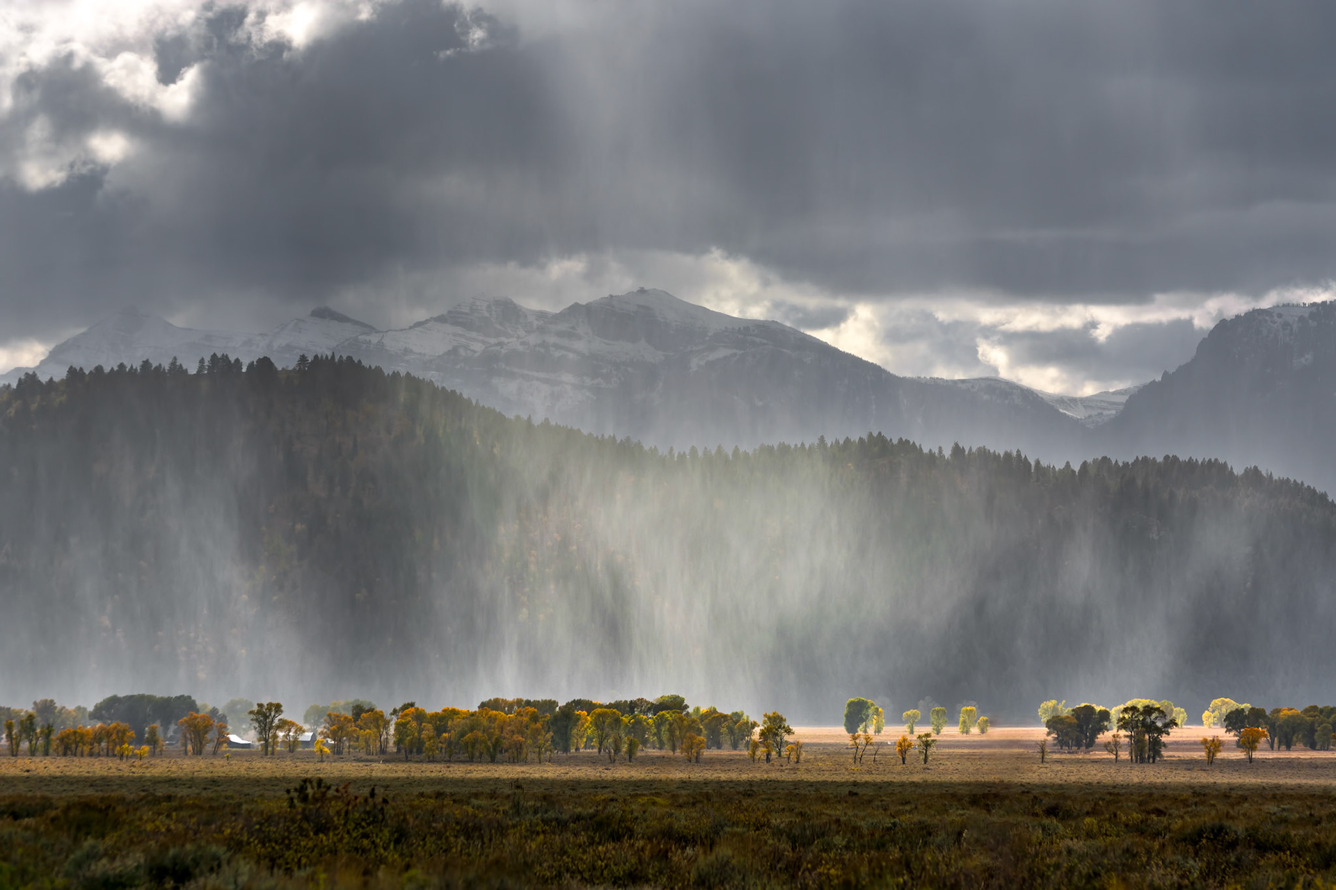 Snow Storm Sweeping in from the Grand Teton Mountain Range