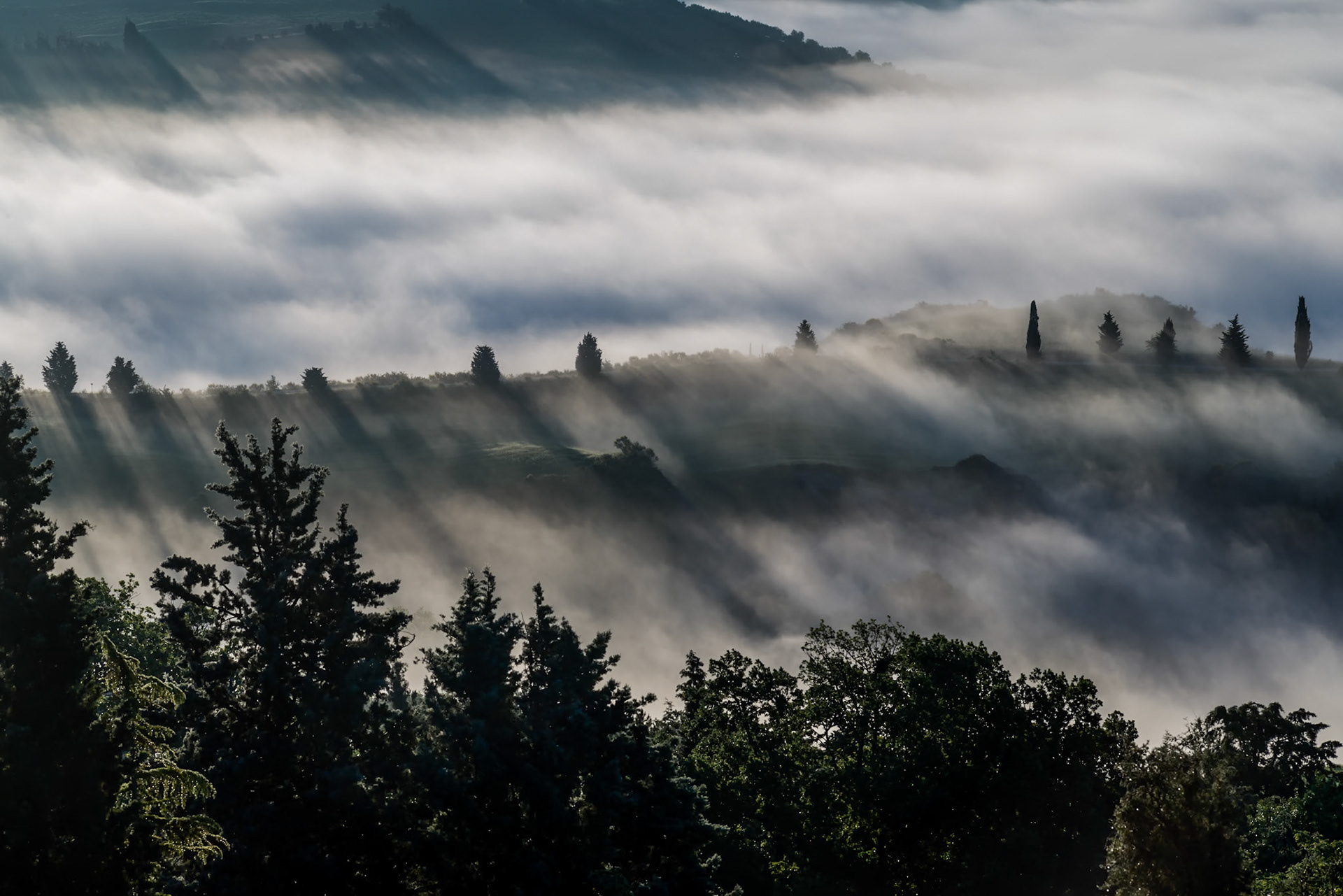 Sunrise over Val d'Orcia