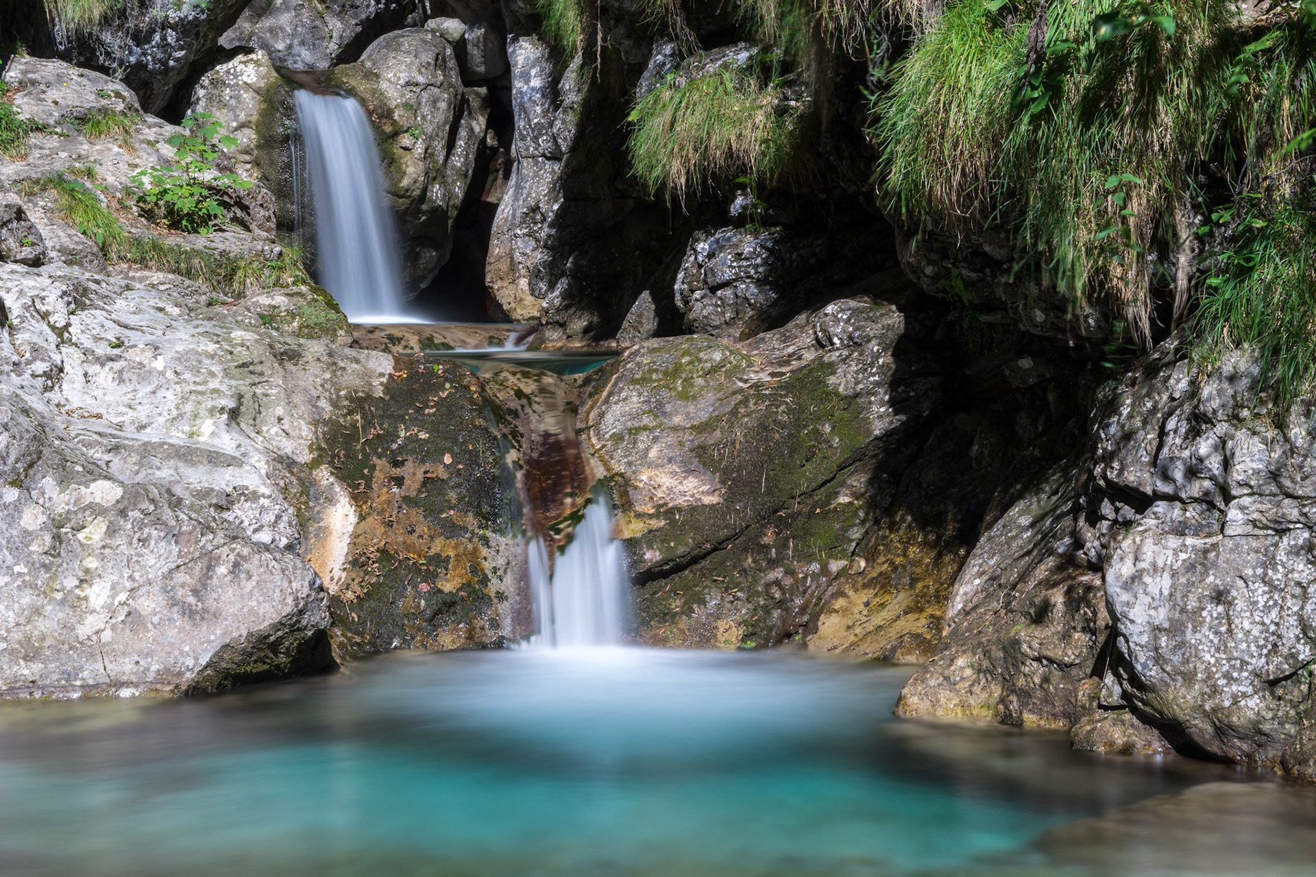 Pool of Horses at Val Vertova Lombardy near Bergamo in Italy