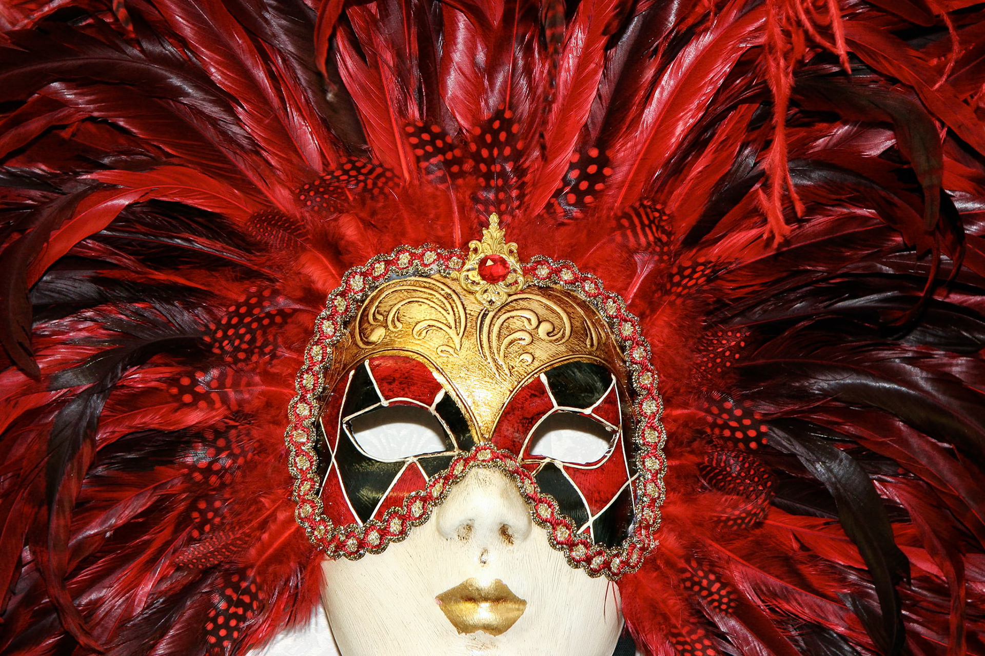 Venetian Mask on Display in a Shop in Venice