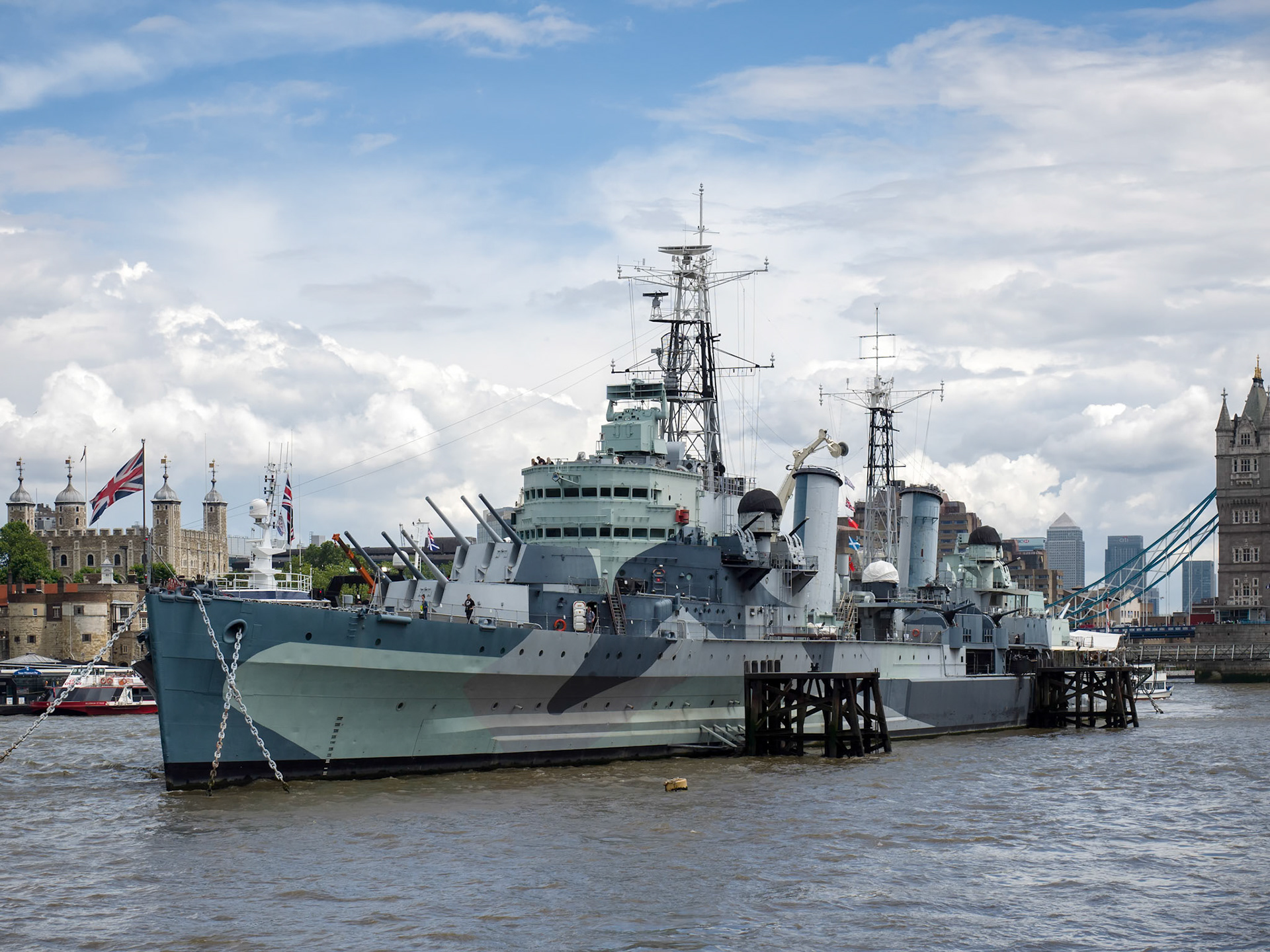 View of HMS Belfast in London