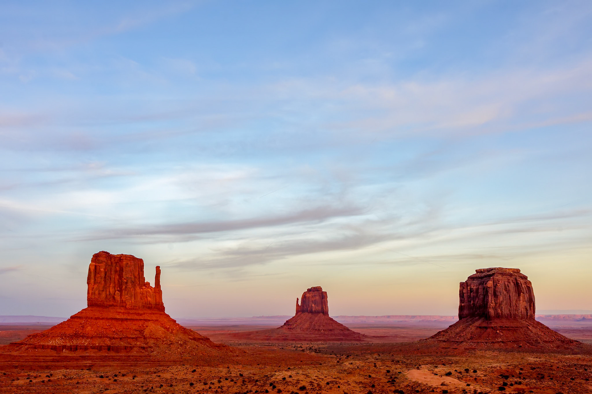 Scenic view of Monument Valley Utah USA