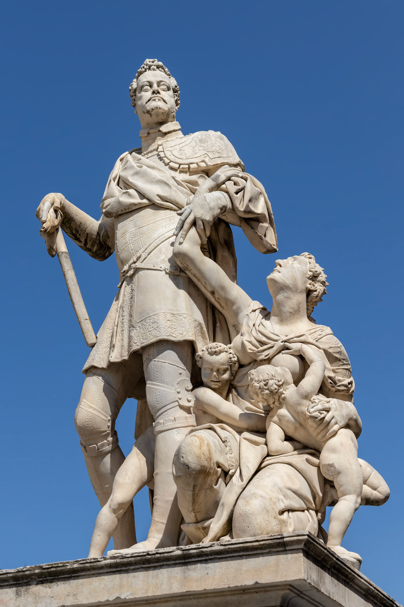 PISA, TUSCANY/ITALY  - APRIL 18 : Monument to Ferdinando Medmagn at Pisa Tuscany Italy on April 18, 2019