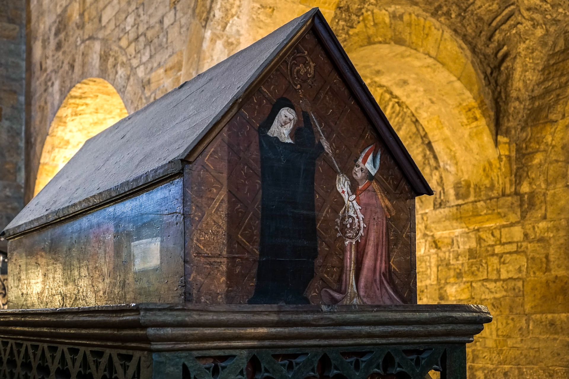Interior of St Georges Basilica in Prague