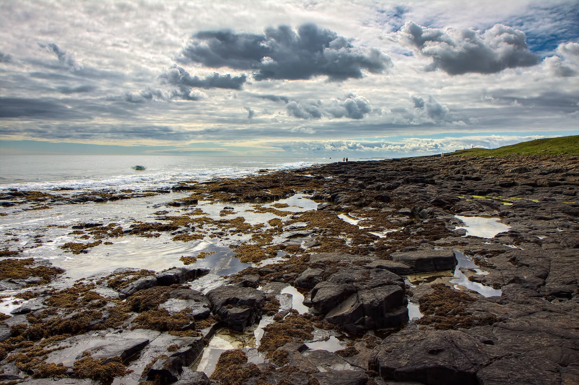 View of the Rocky Shoreline near Dunstanburgh Castle