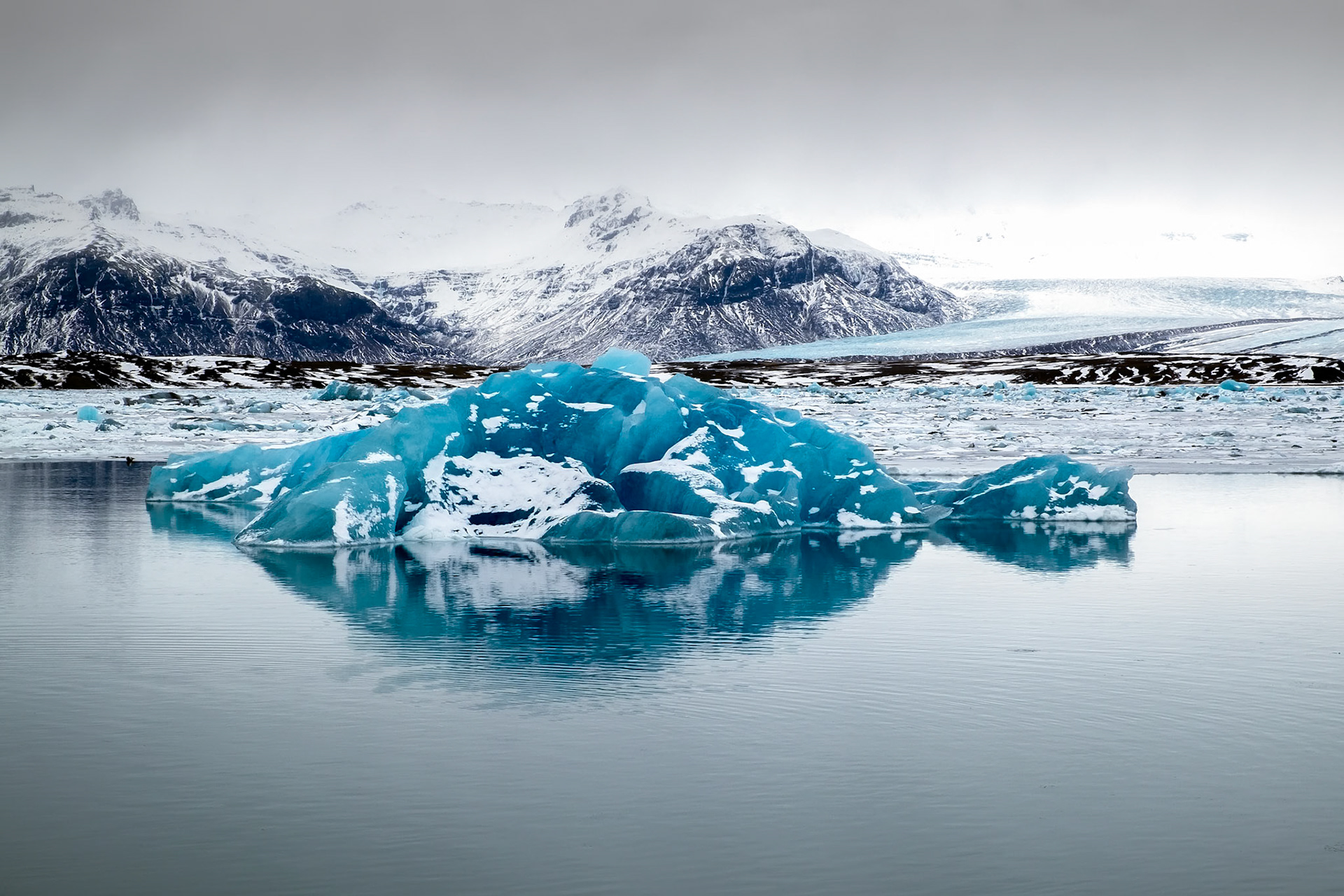 View of Jokulsarlon Ice Lagoon