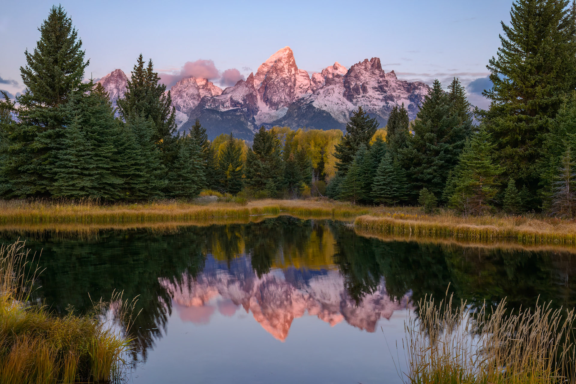 Schwabachers Landing in Moose Wyoming near the Grand Teton mountain range