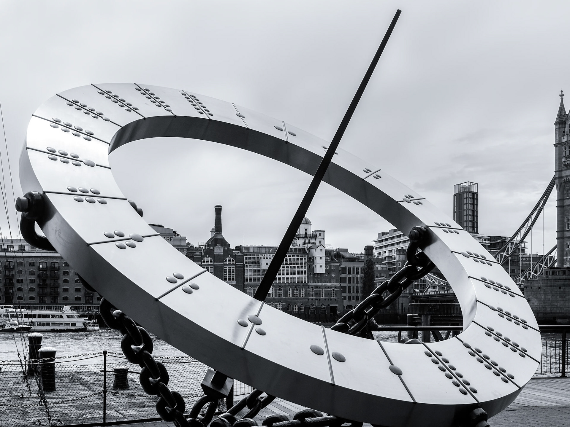 Sun Dial near Tower Bridge in London