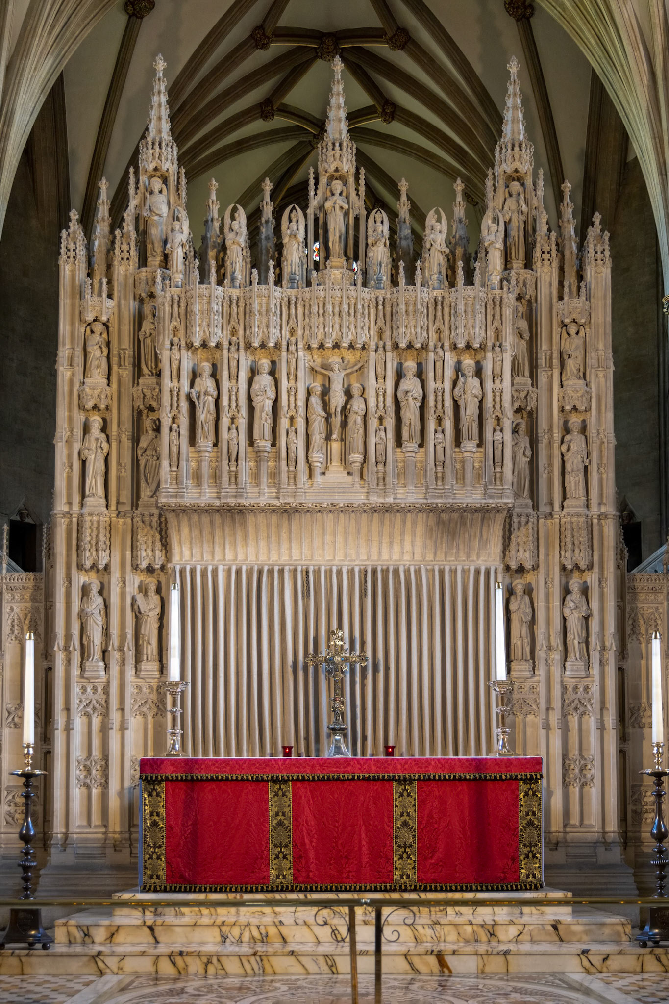 BRISTOL, UK - MAY 14 : Interior view of the Cathedral in Bristol on May 14, 2019