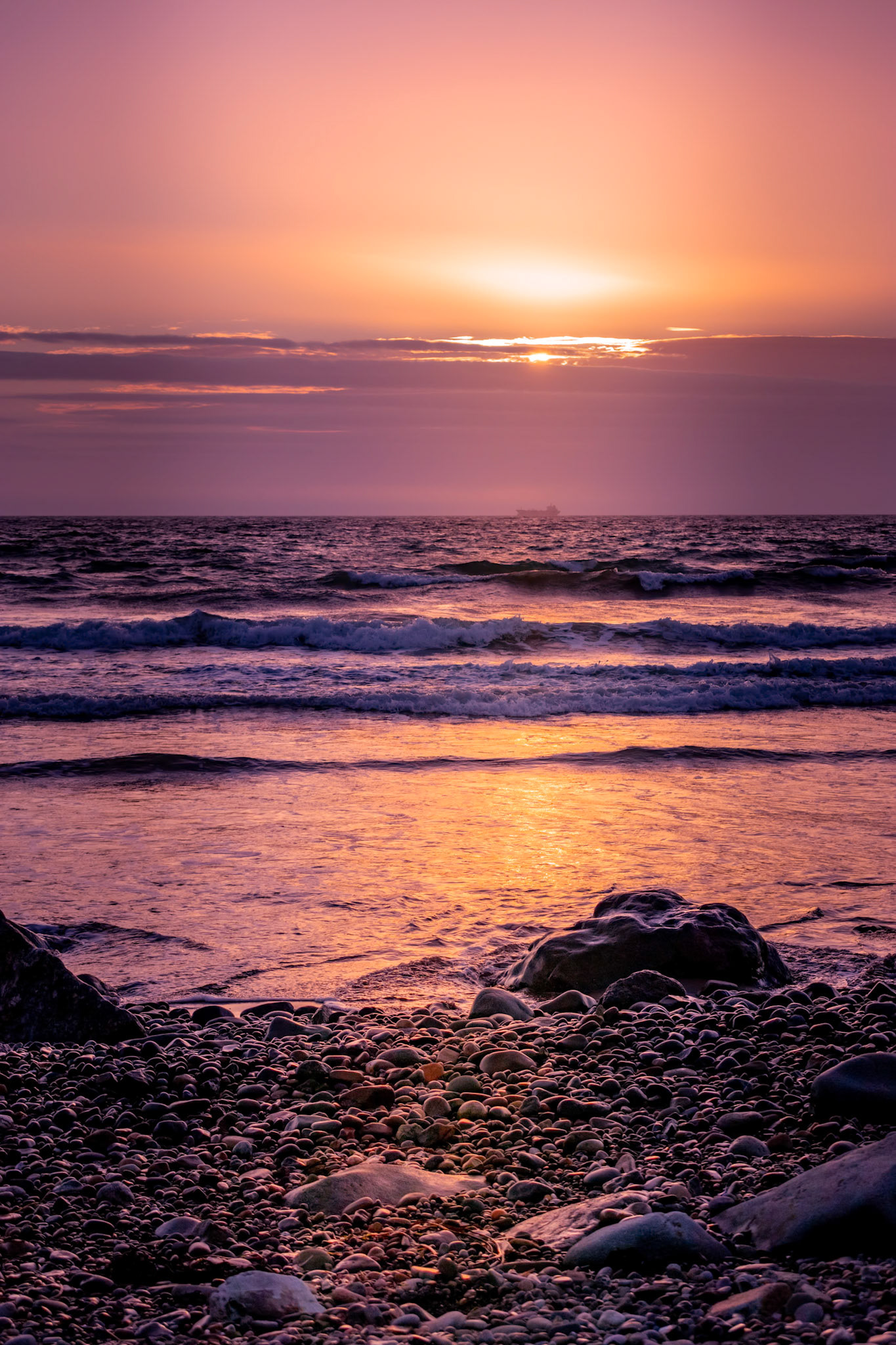 View of the beach at Druidston Haven in Pembrokeshire