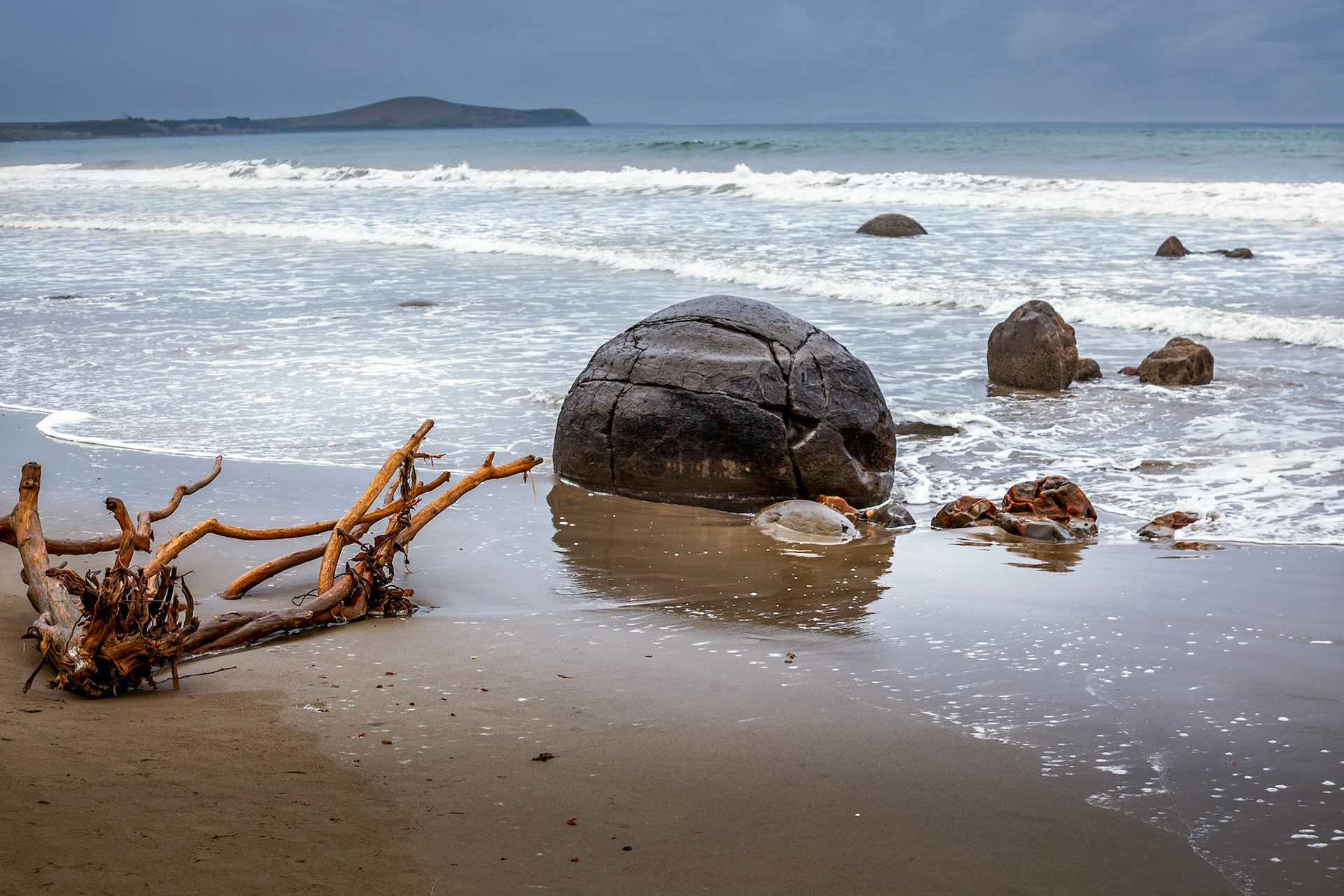 Moeraki Boulders in the Southern Island of New Zealand