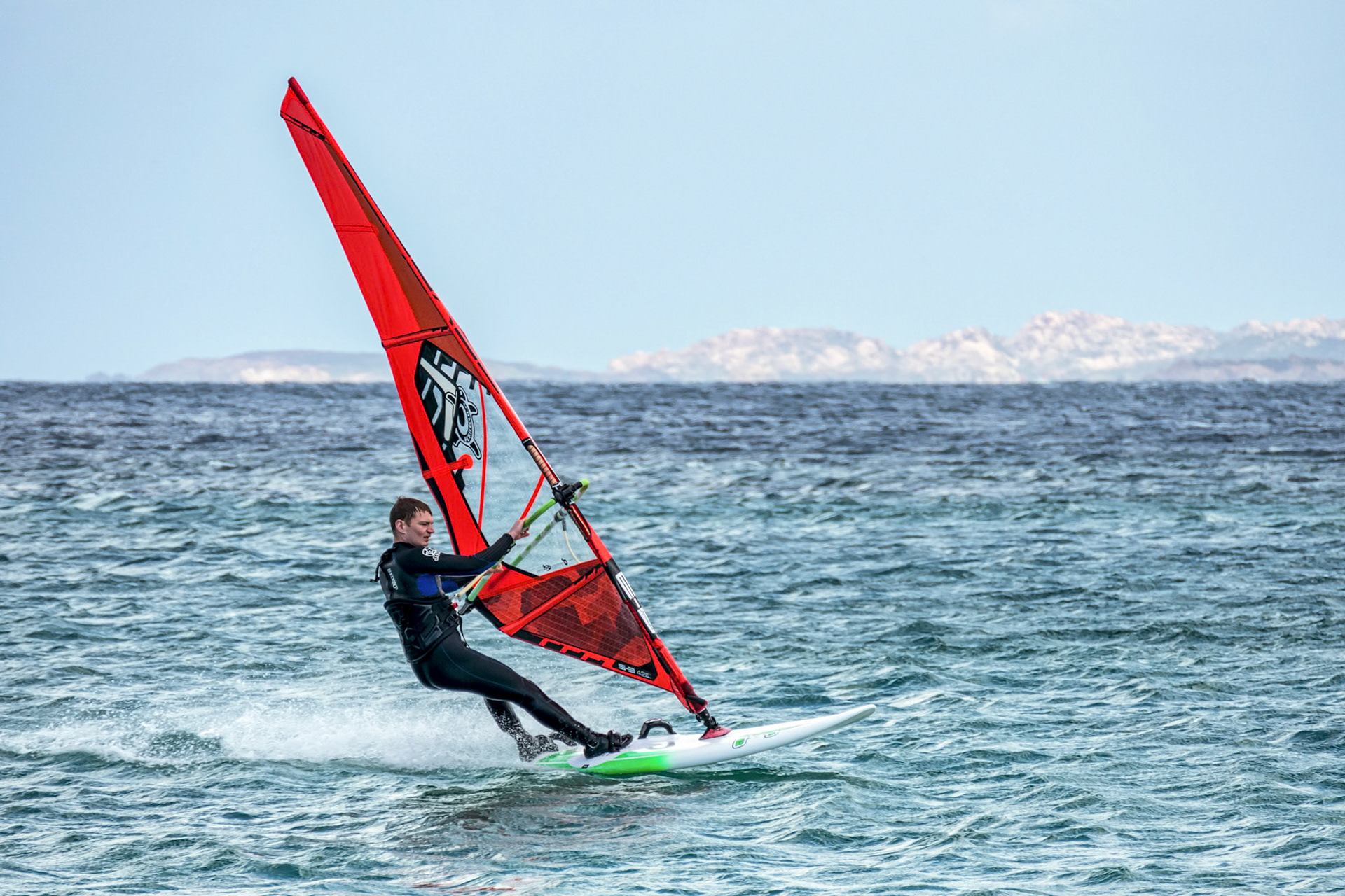 Windsurfing at Porto Pollo in Sardinia