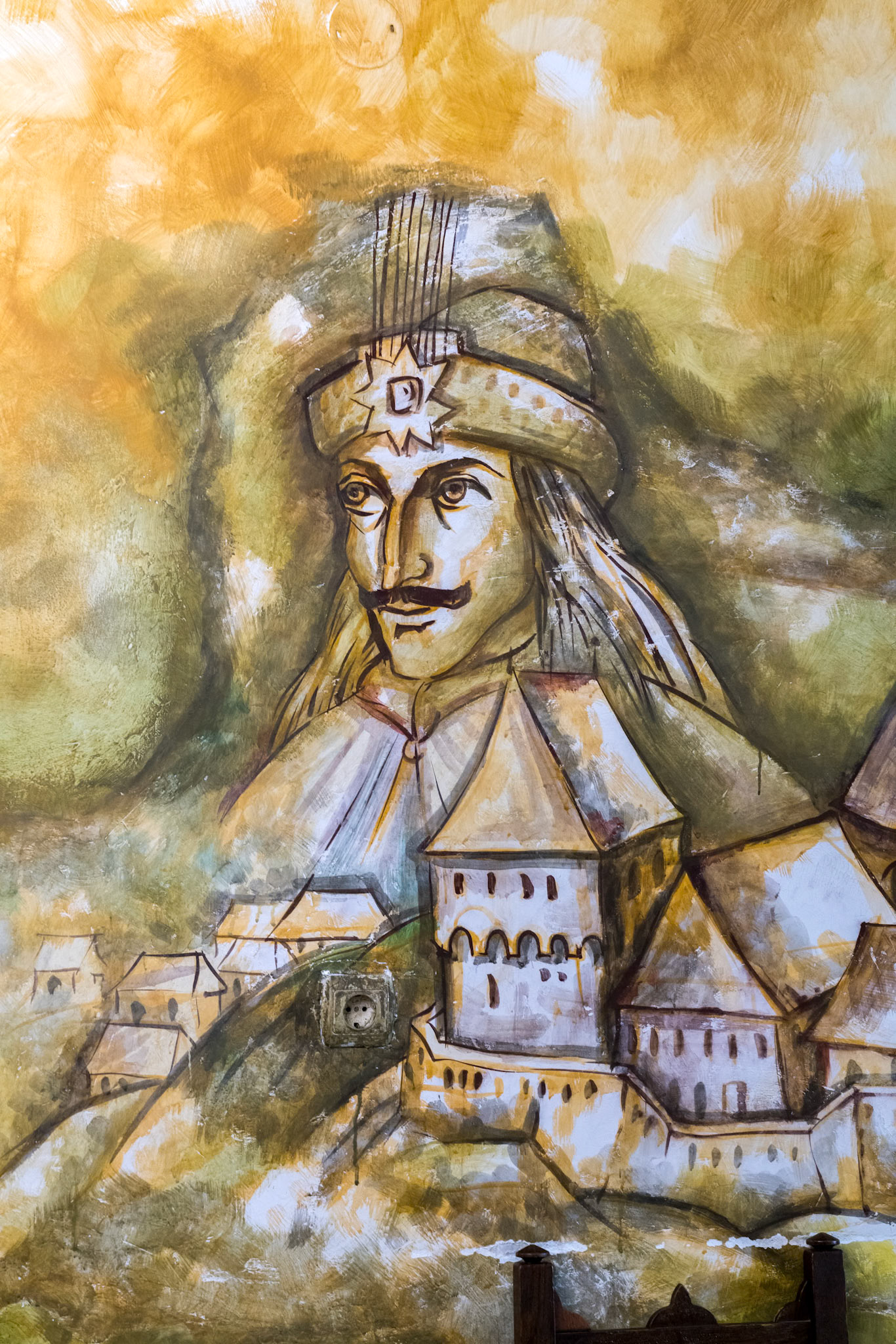 SIGHISOARA, TRANSYLVANIA/ROMANIA - SEPTEMBER 17 : Fresco on a wall in Sighisoara Transylvania Romania on September 17, 2018