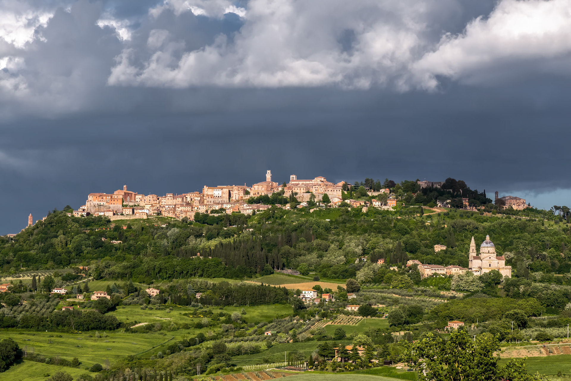 San Biagio Church and Montepulciano Tuscany