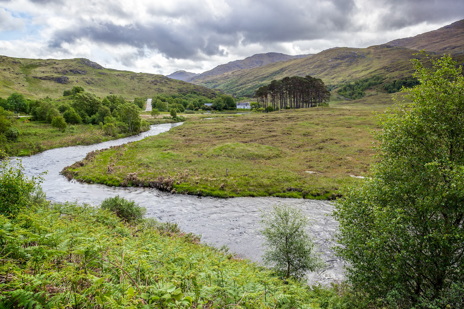 View of the River Ailort in Lochaber Scotland