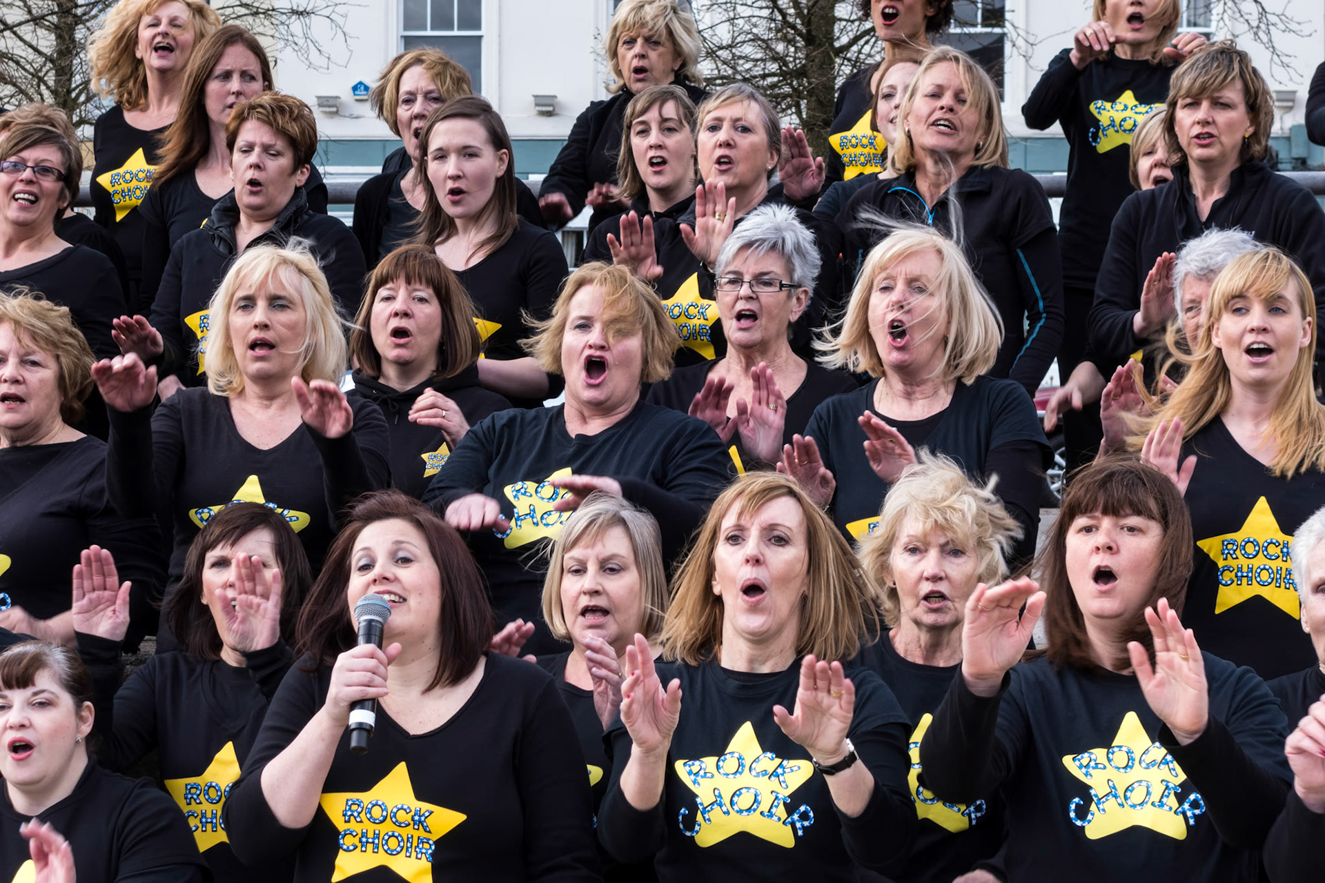 The Rock Choir Supporting Sport Relief Day and Entertaining the Crowds