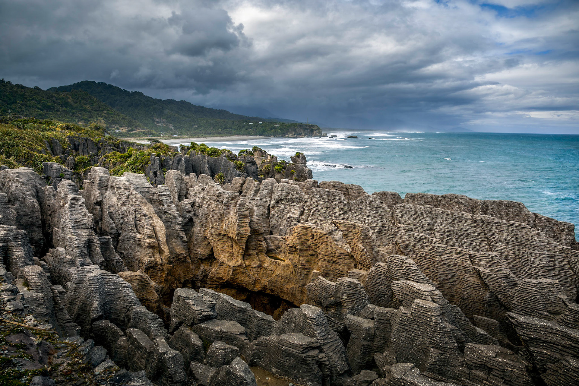 Pancake rocks near Punakaiki