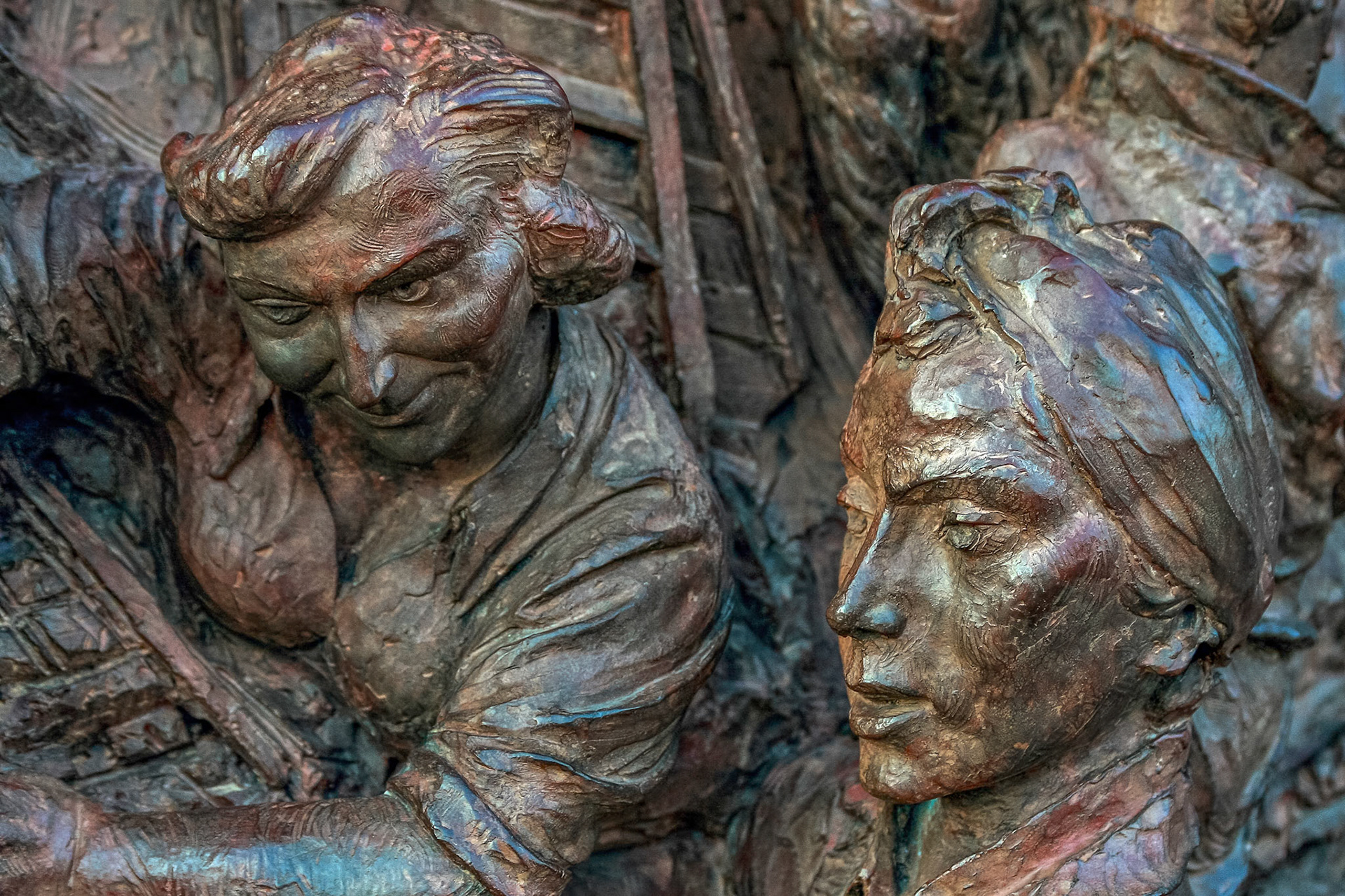 LONDON - DECEMBER 20 : Close-up of part of Battle of Britain War Memorial in London on December 20, 2007