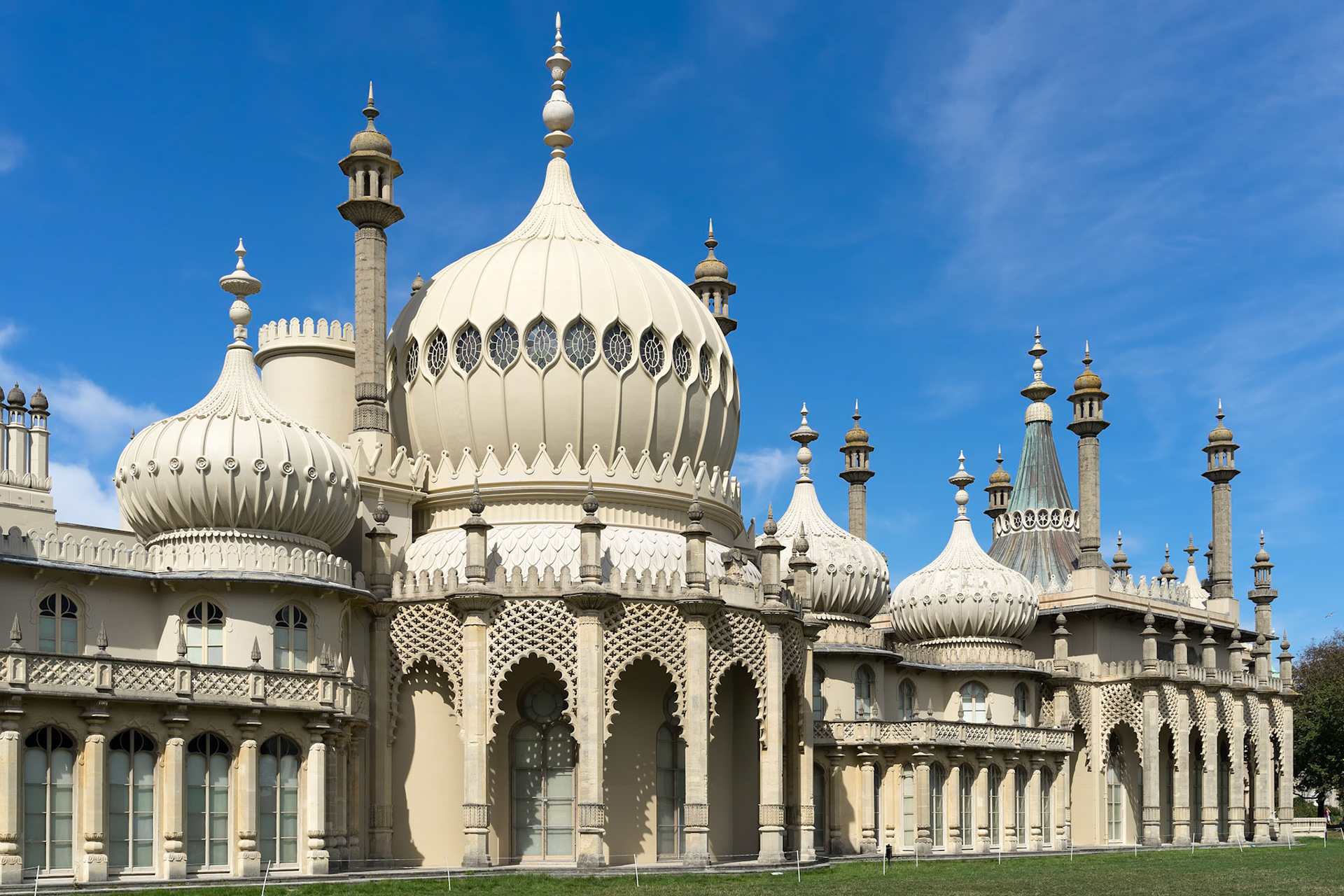 BRIGHTON, SUSSEX/UK - AUGUST 31 : View of the Royal Pavilion in Brighton Sussex on August 31, 2019