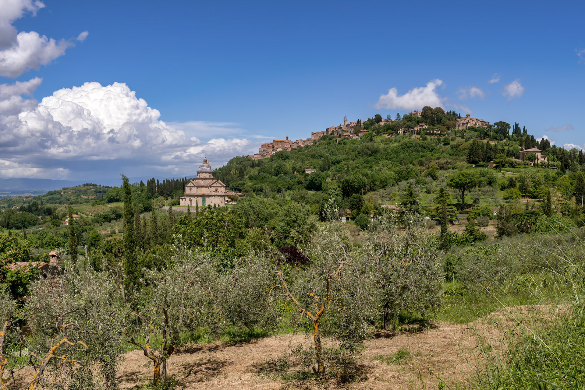 View of San Biagio Church Tuscany near Montepulciano
