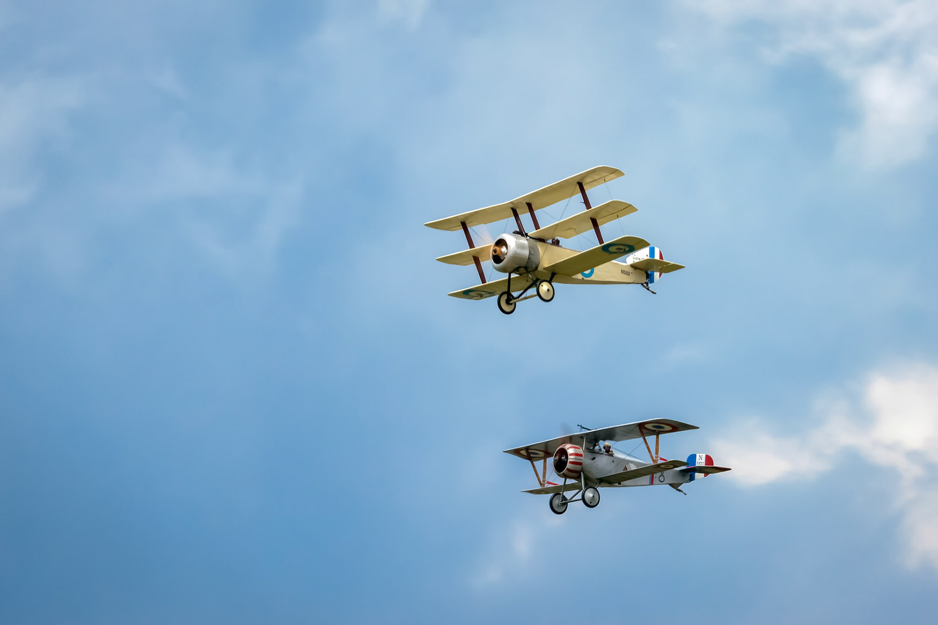 Nieuport 17 (Great War Team) and Sopwith Triplane Aerial Display at Biggin Hill Airshow