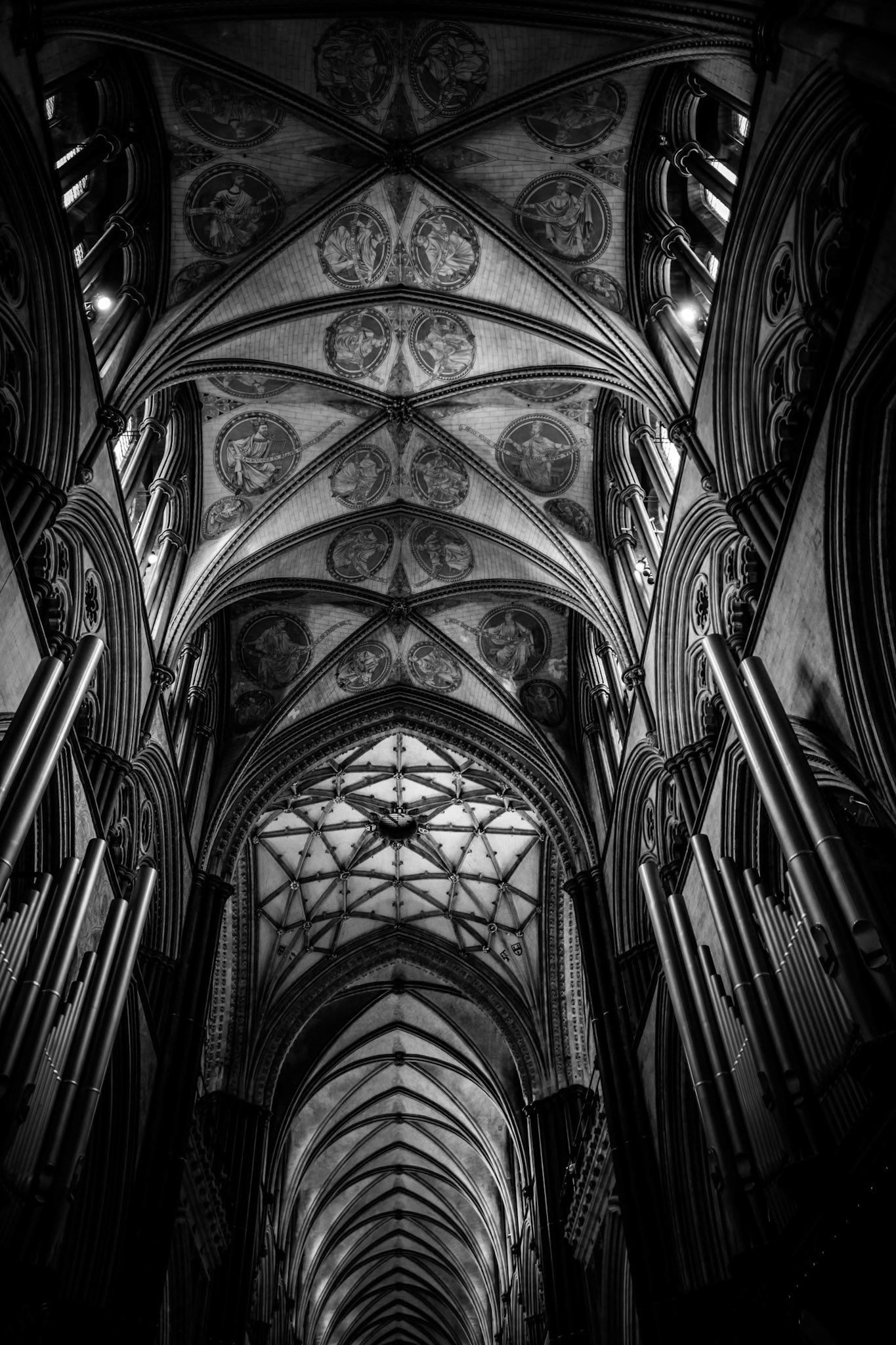 Interior View of Salisbury Cathedral