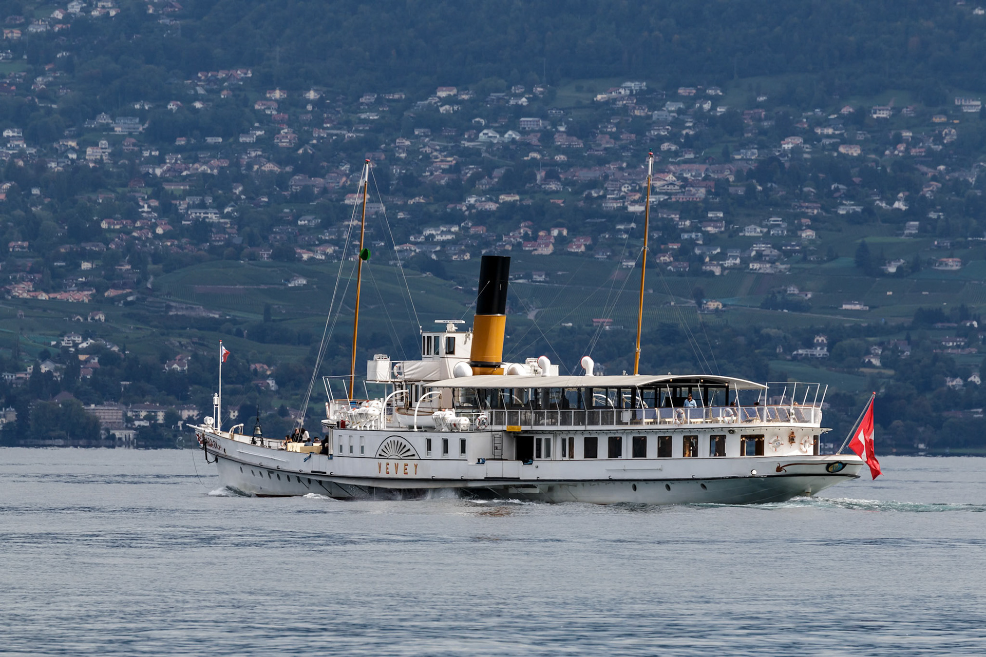 Vevey Steaming along Lake Geneva near Montreux