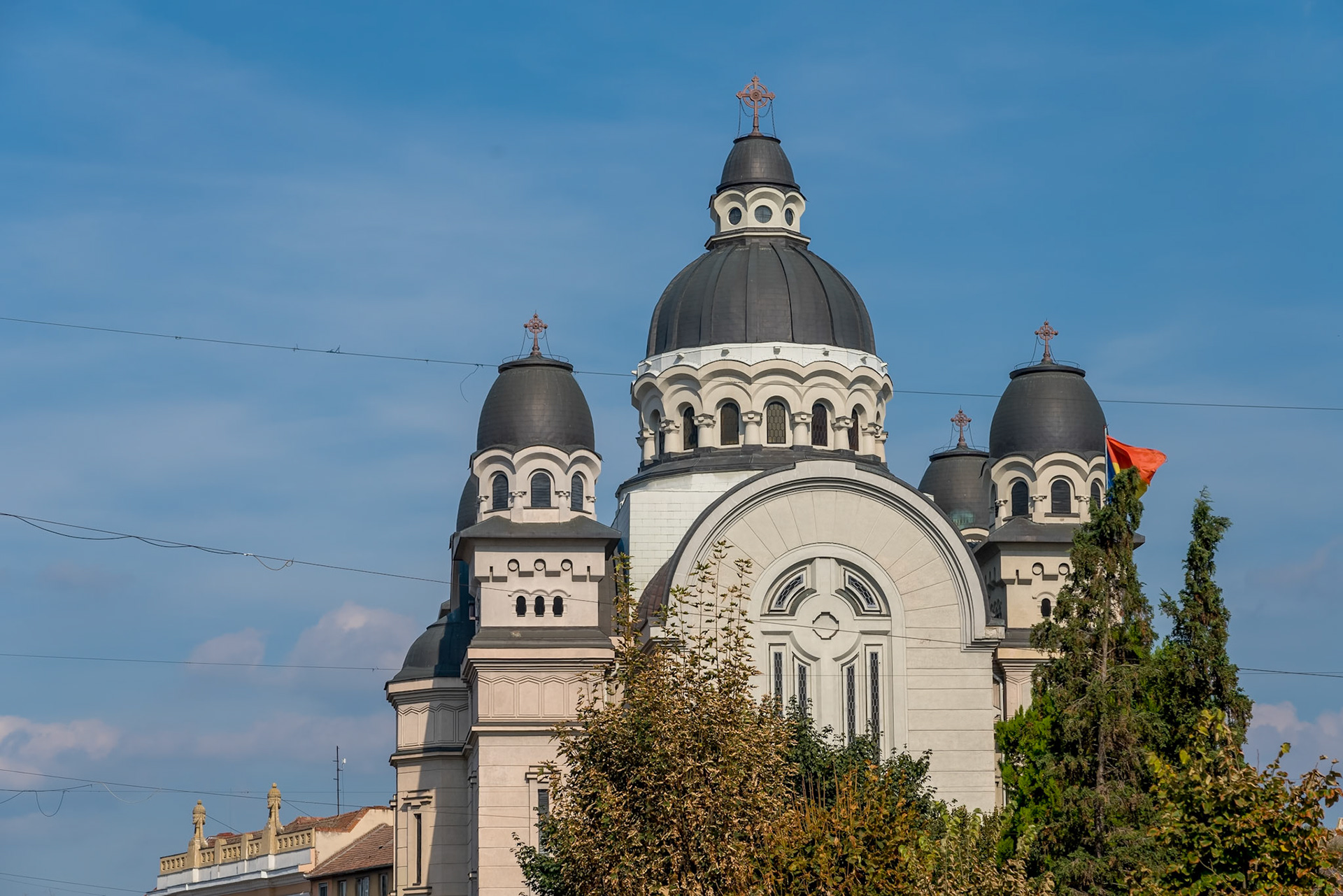 TARGU MURES, TRANSYLVANIA/ROMANIA - SEPTEMBER 17 : Ascension Cathedral in Targu Mures Transylvania Romania on September 17, 2018