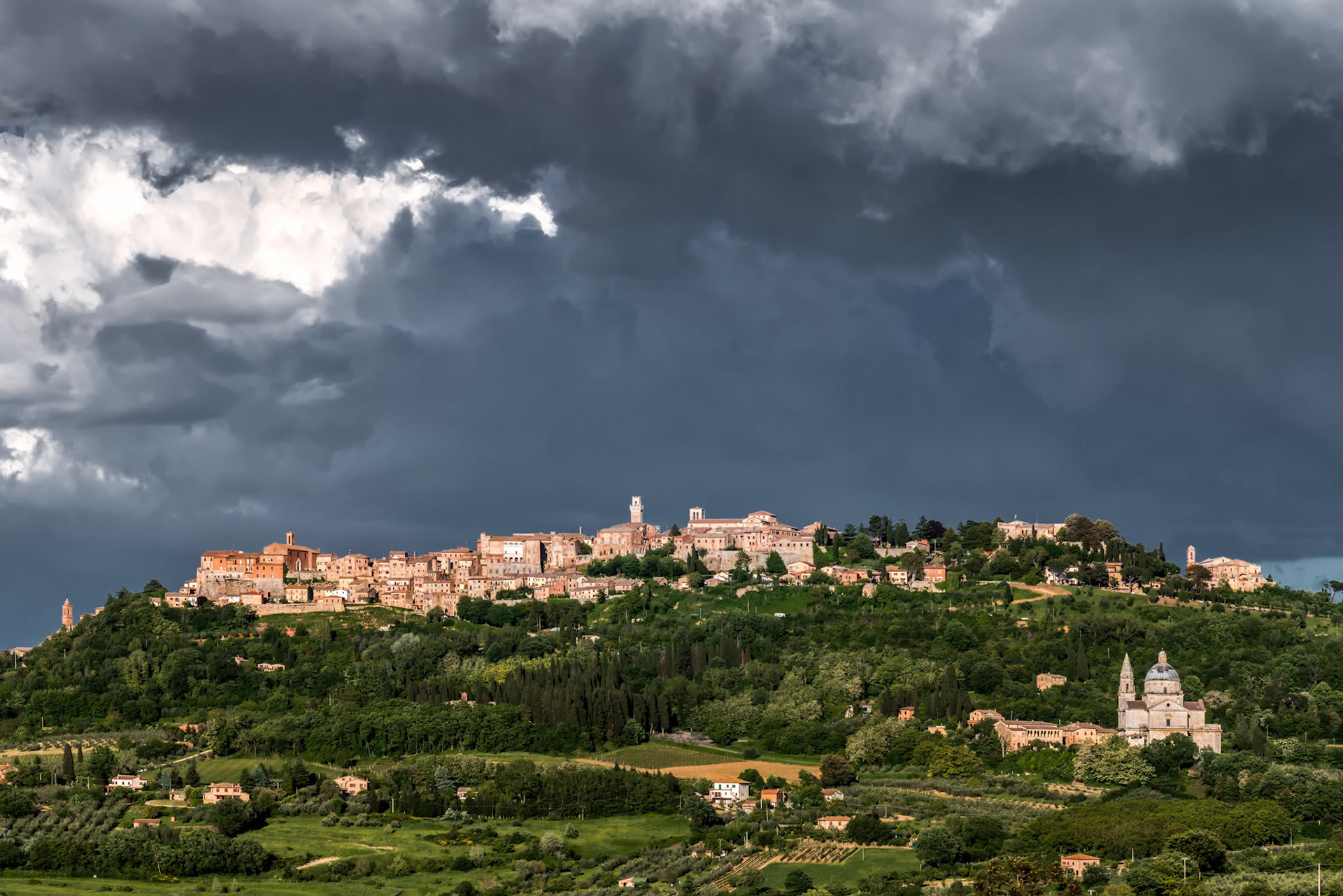 Storm Brewing over Montepulciano