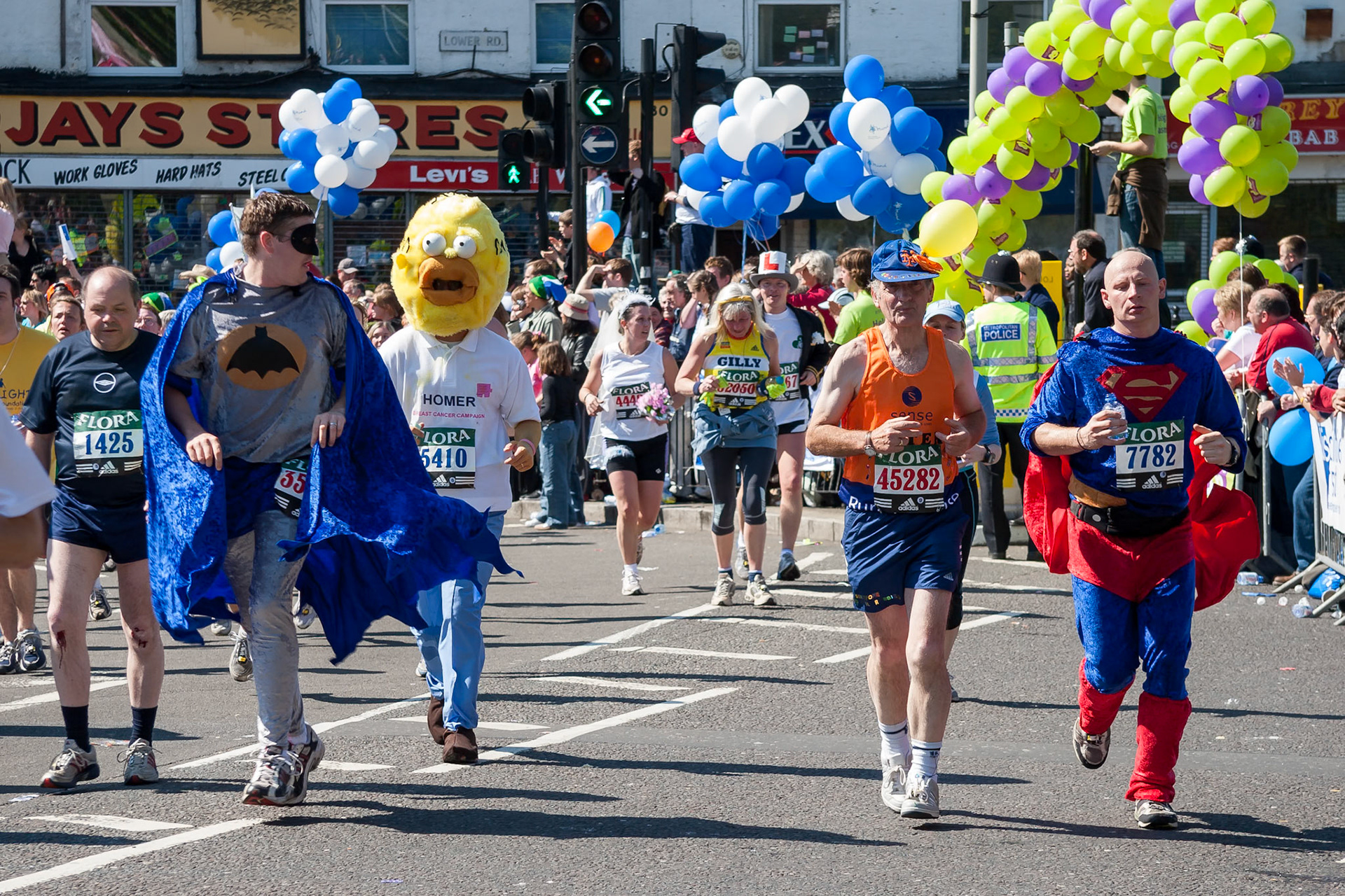 Runners at the London Marathon