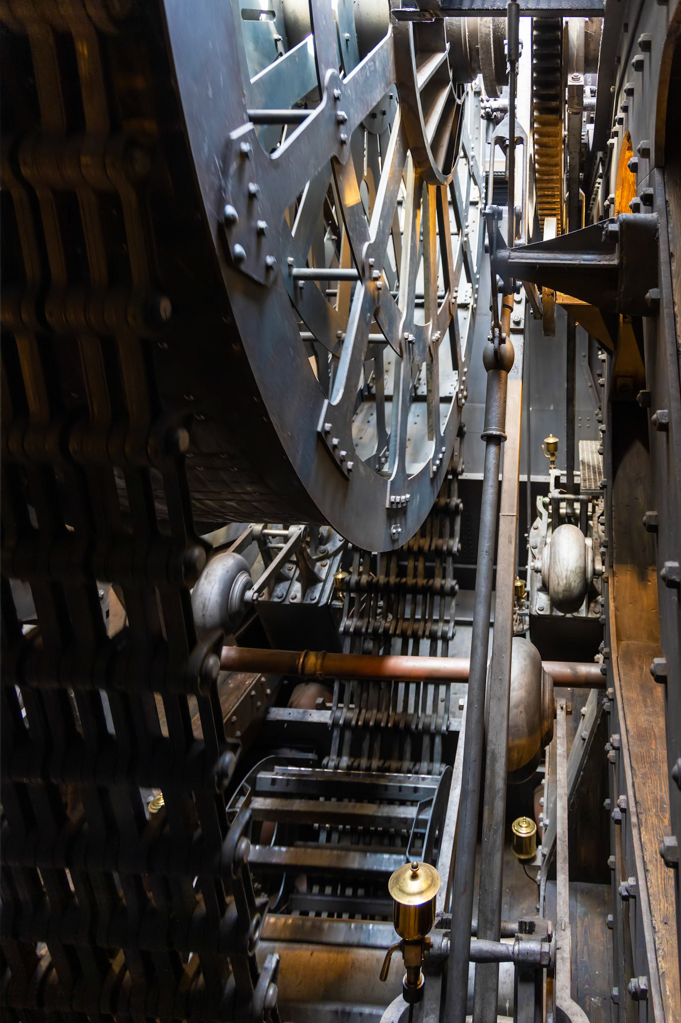BRISTOL, UK - MAY 14 : View of the engine on the SS Great Britain in dry dock in Bristol on May 14, 2019