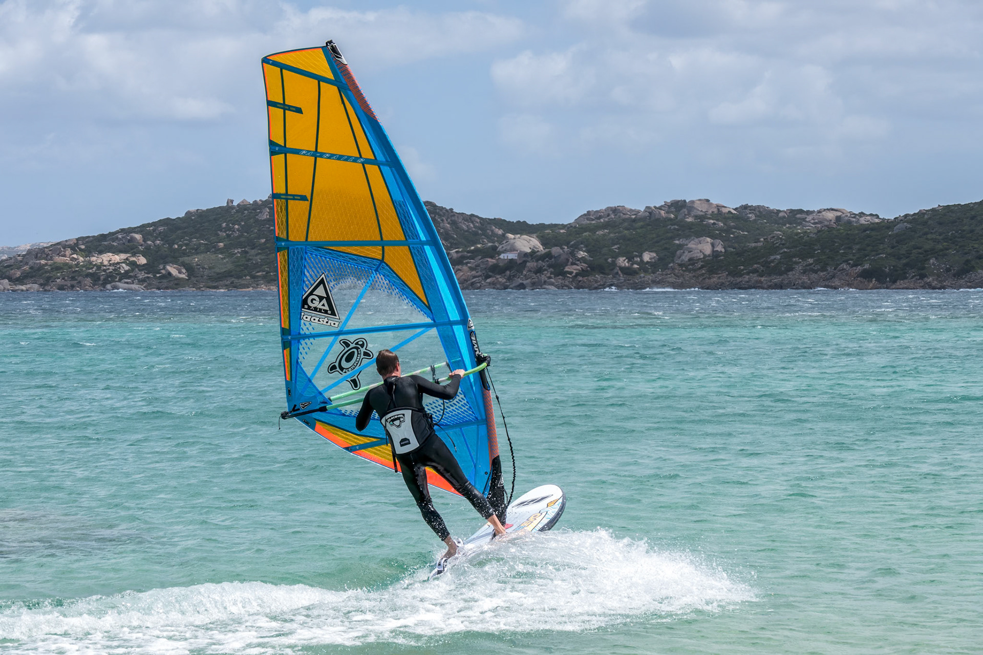 Windsurfing at Porto Pollo in Sardinia