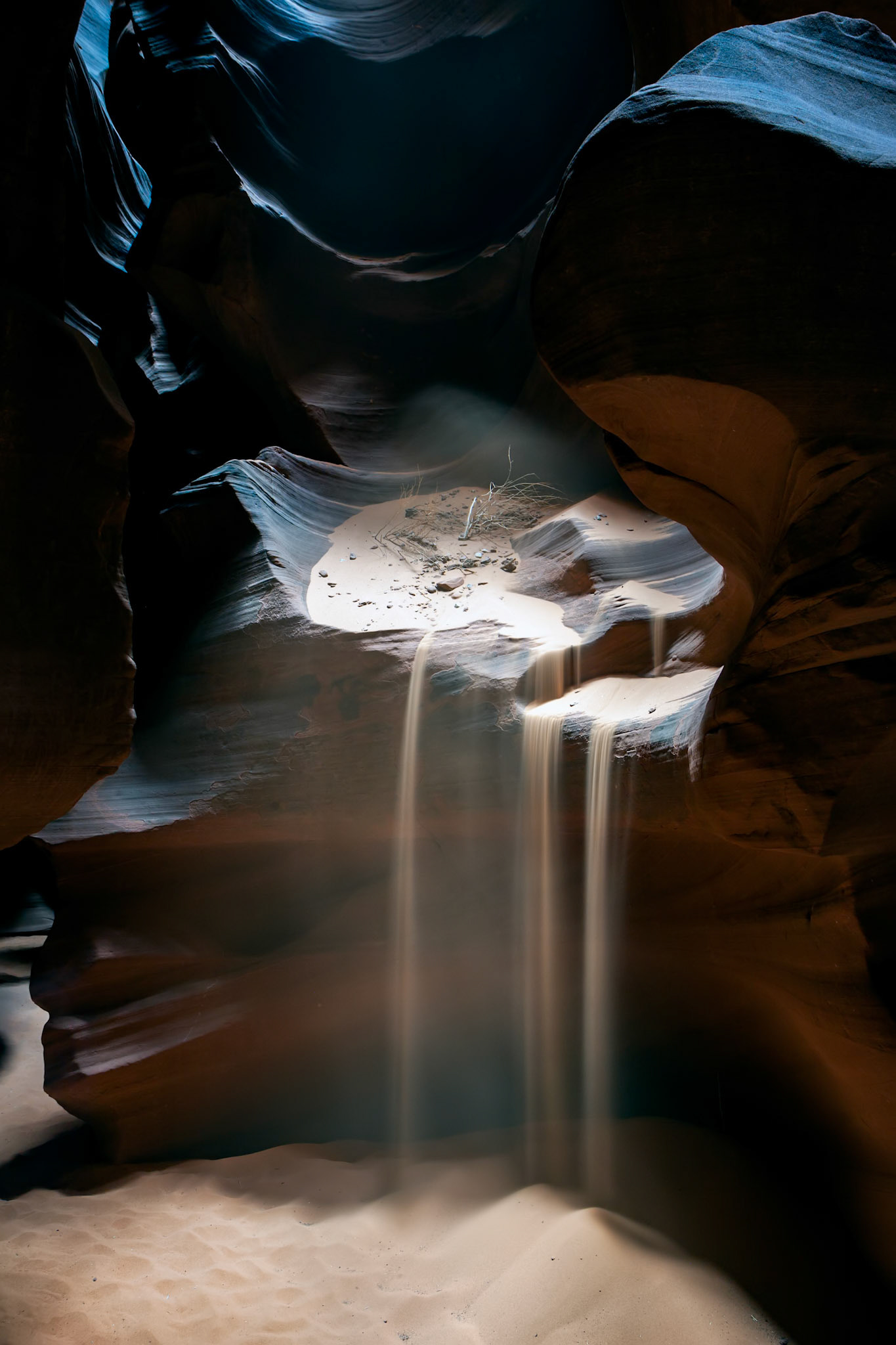 Sandfall in Upper Antelope Canyon