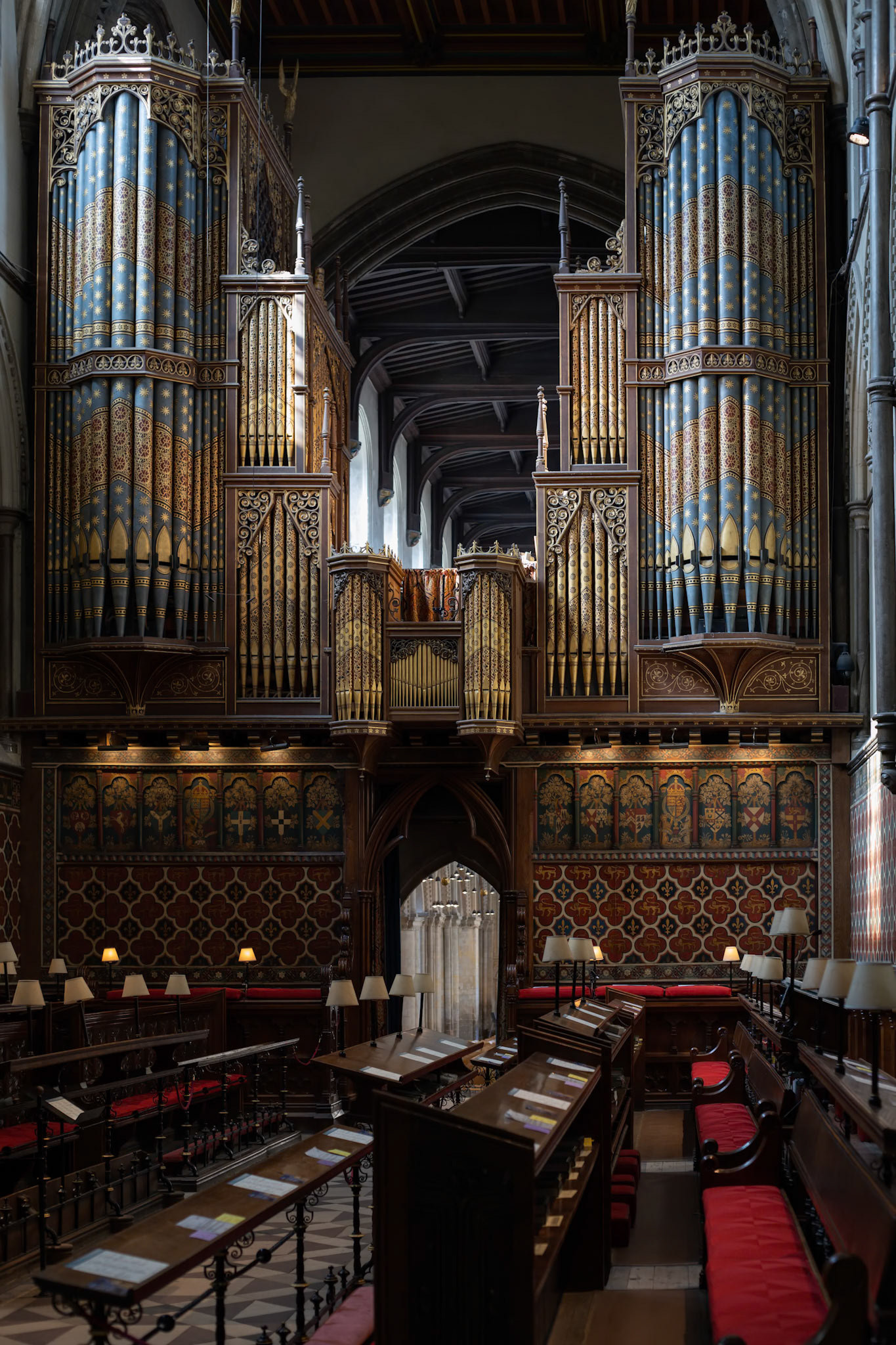 ROCHESTER, KENT/UK - MARCH 24 : View of the organ in the Cathedral at Rochester on March 24, 2019