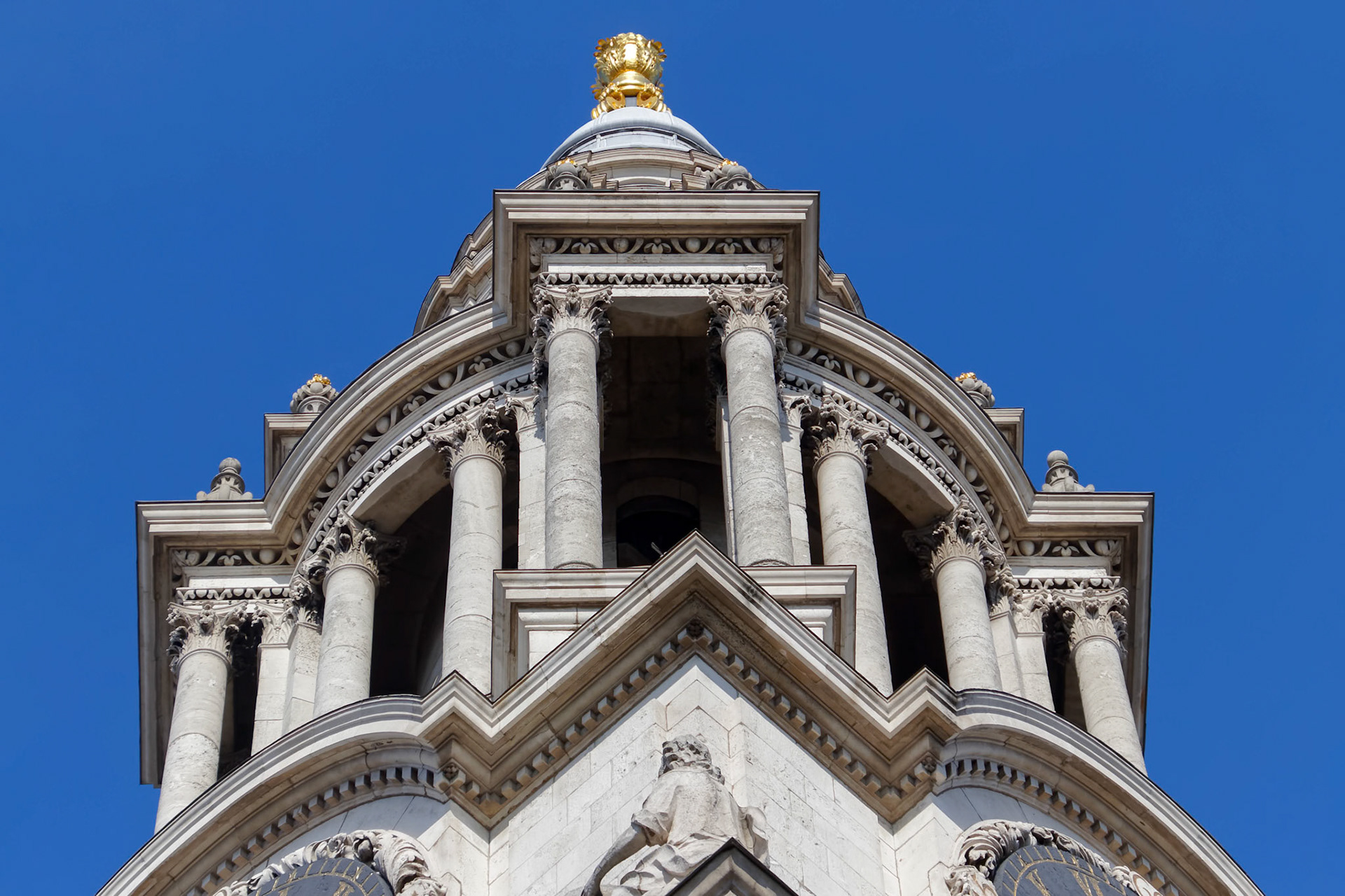 LONDON/UK - MARCH 21 : Close up View of St Pauls Cathedral in London on March 21, 2018