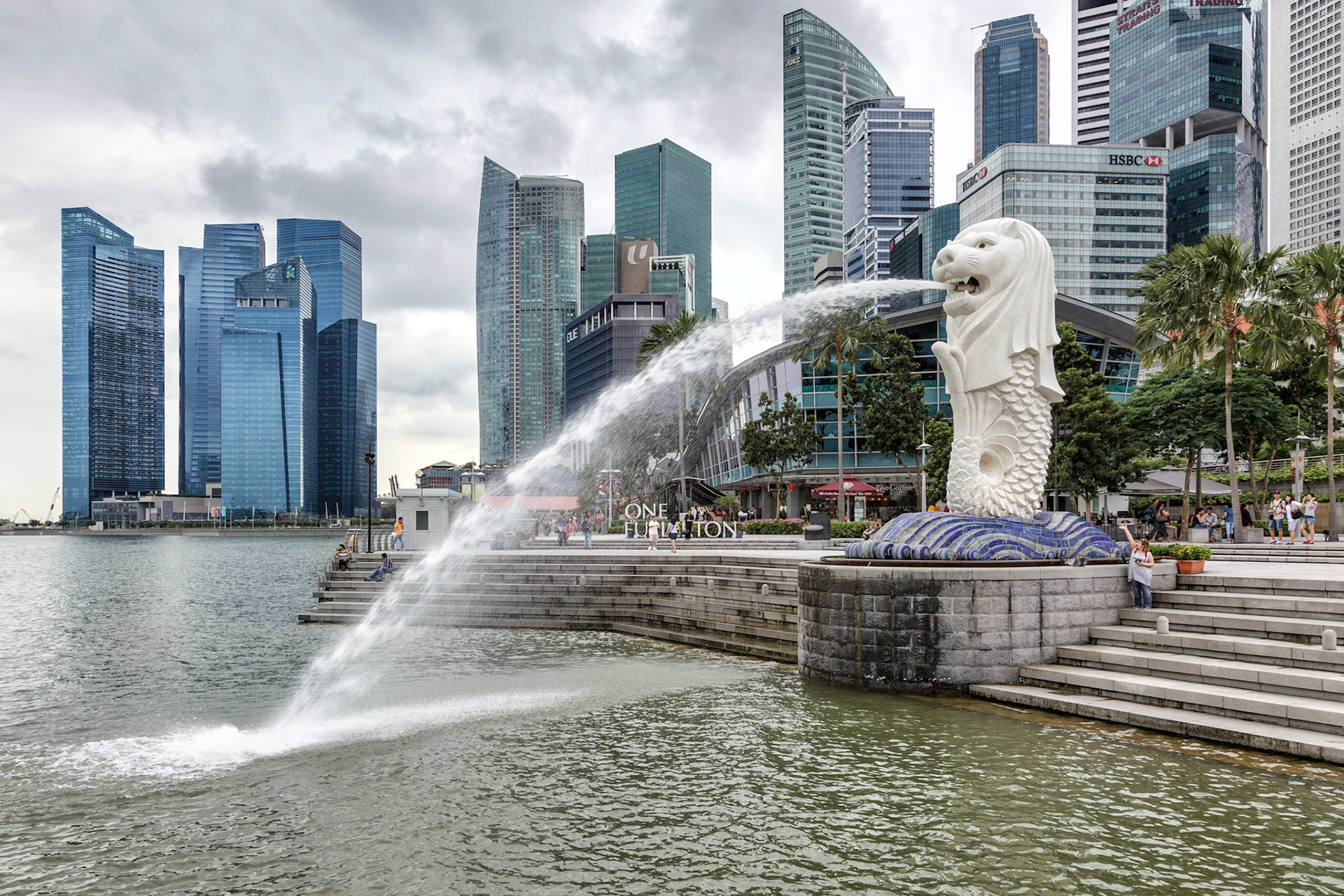 Merlion Fountain in Singapore