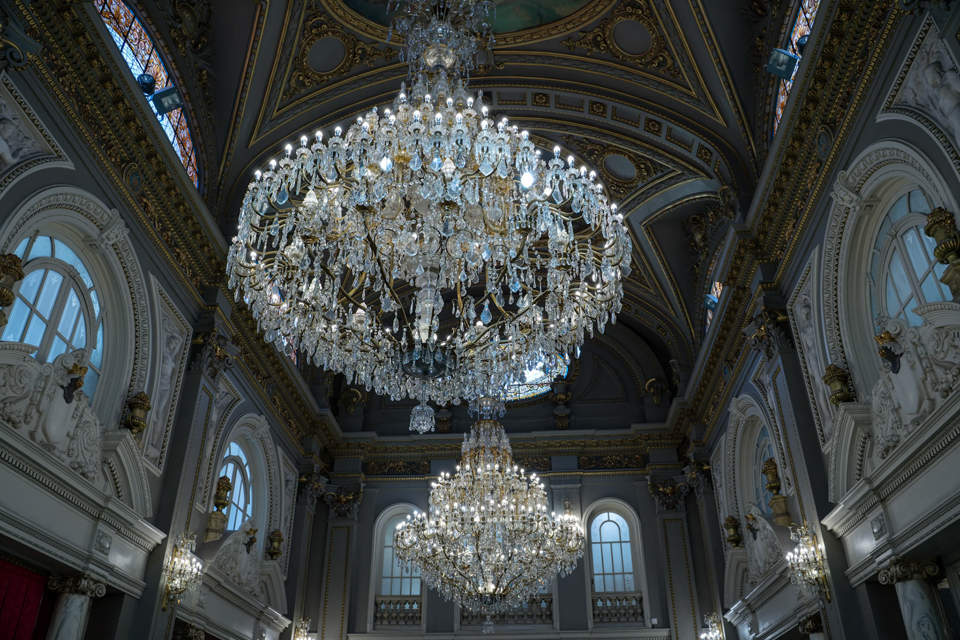 VALENCIA, SPAIN - FEBRUARY 27 : Interior of Valencia City Hall building in Valencia Spain on February 27, 2019