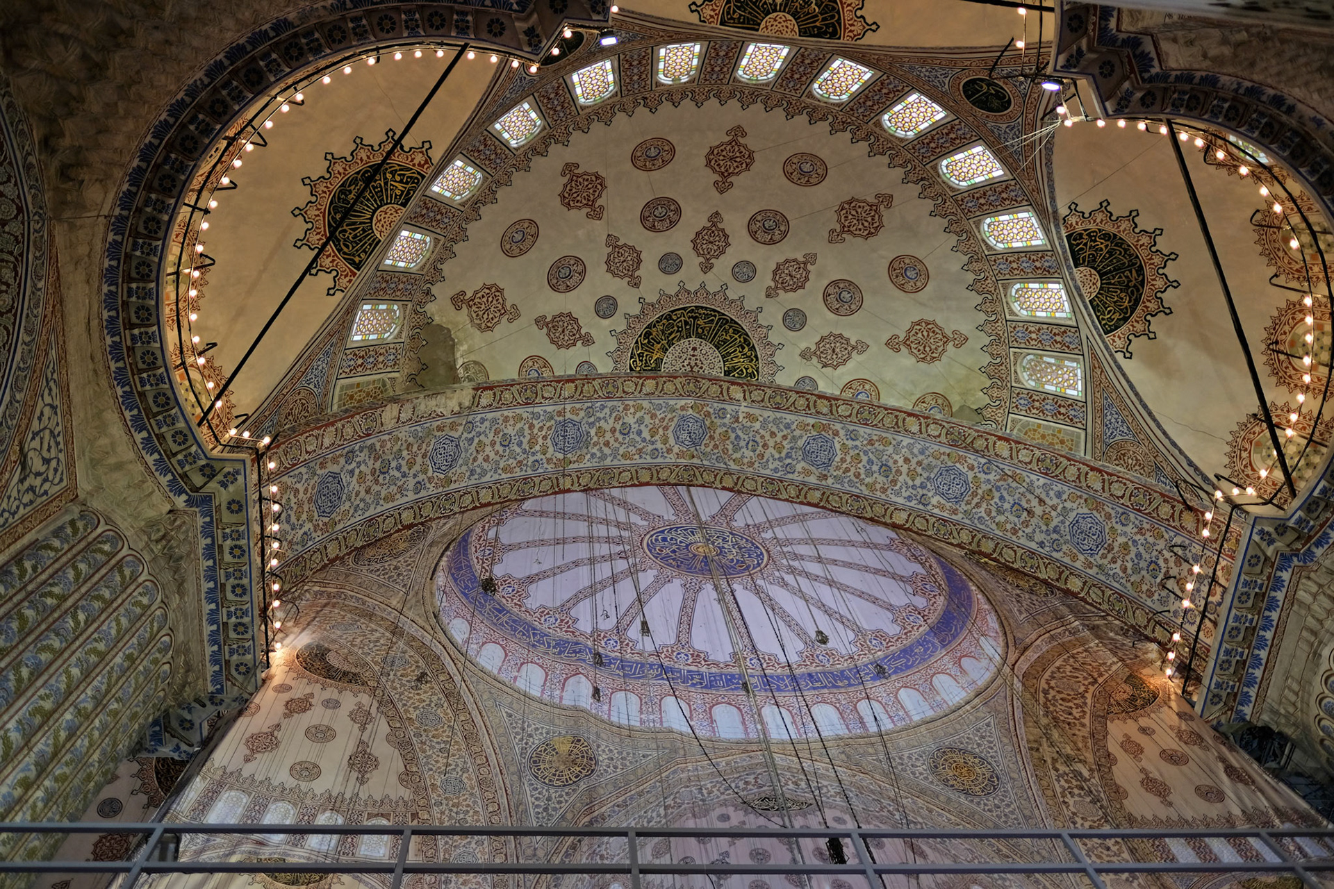 ISTANBUL, TURKEY - MAY 26 : Interior view of the Blue Mosque in Istanbul Turkey on May 26, 2018