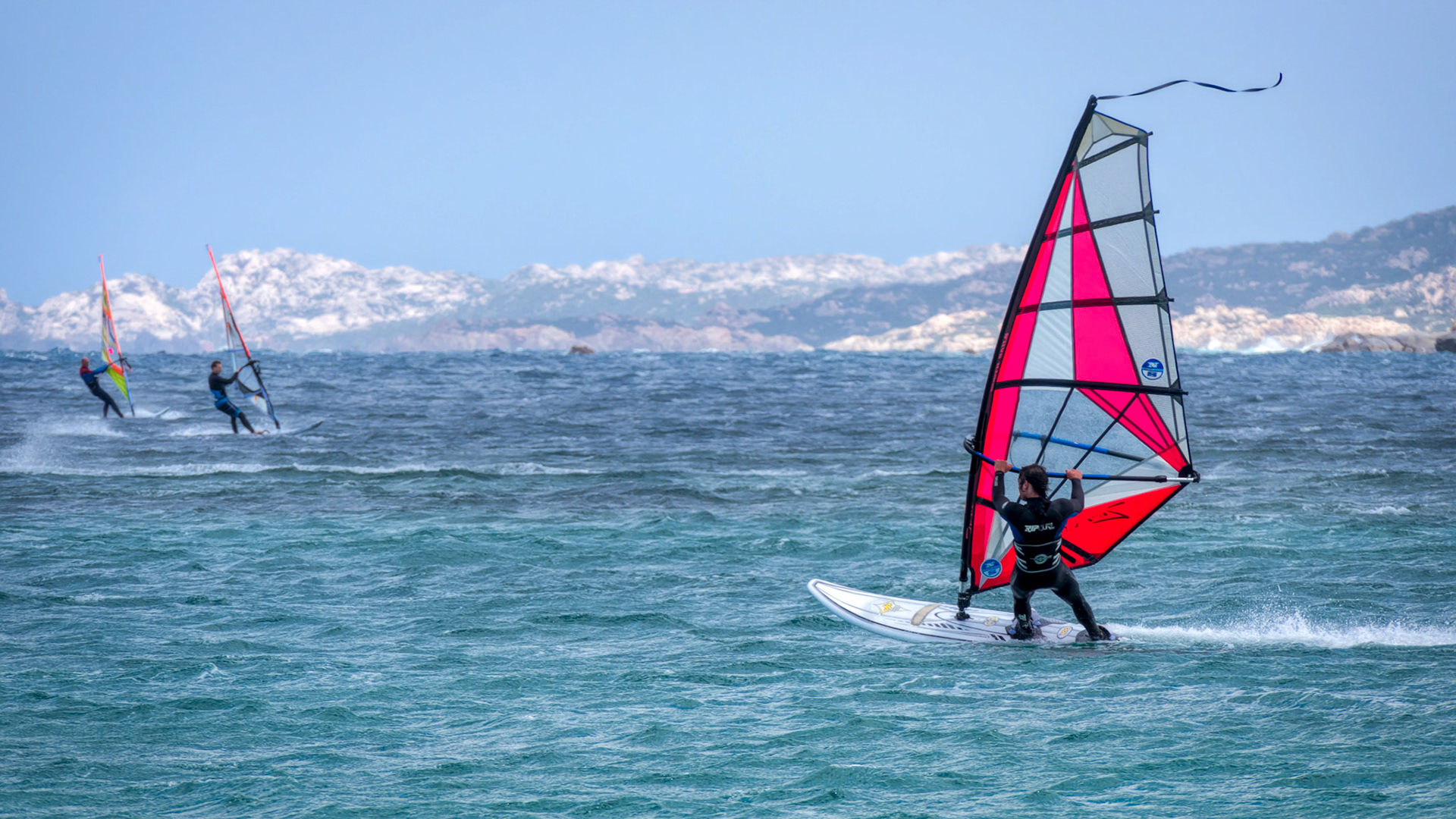 Windsurfing at Porto Pollo in Sardinia