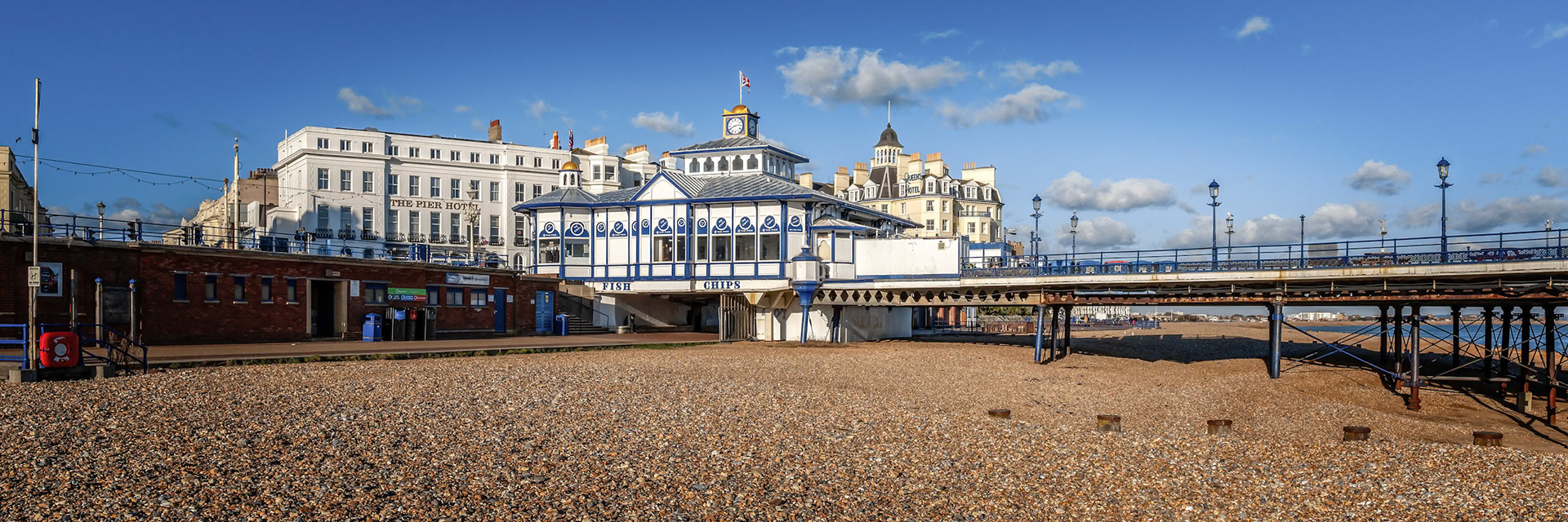 EASTBOURNE, EAST SUSSEX/UK - JANUARY 28 : View of Eastbourne Pier in East Sussex on January 28, 2019