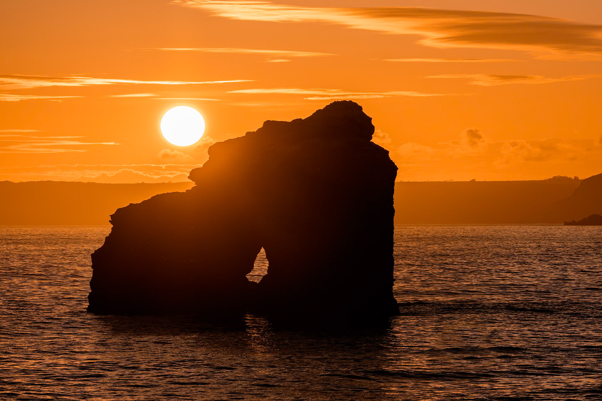 Sunset at Thurlestone Rock, South Milton Sands in Devon
