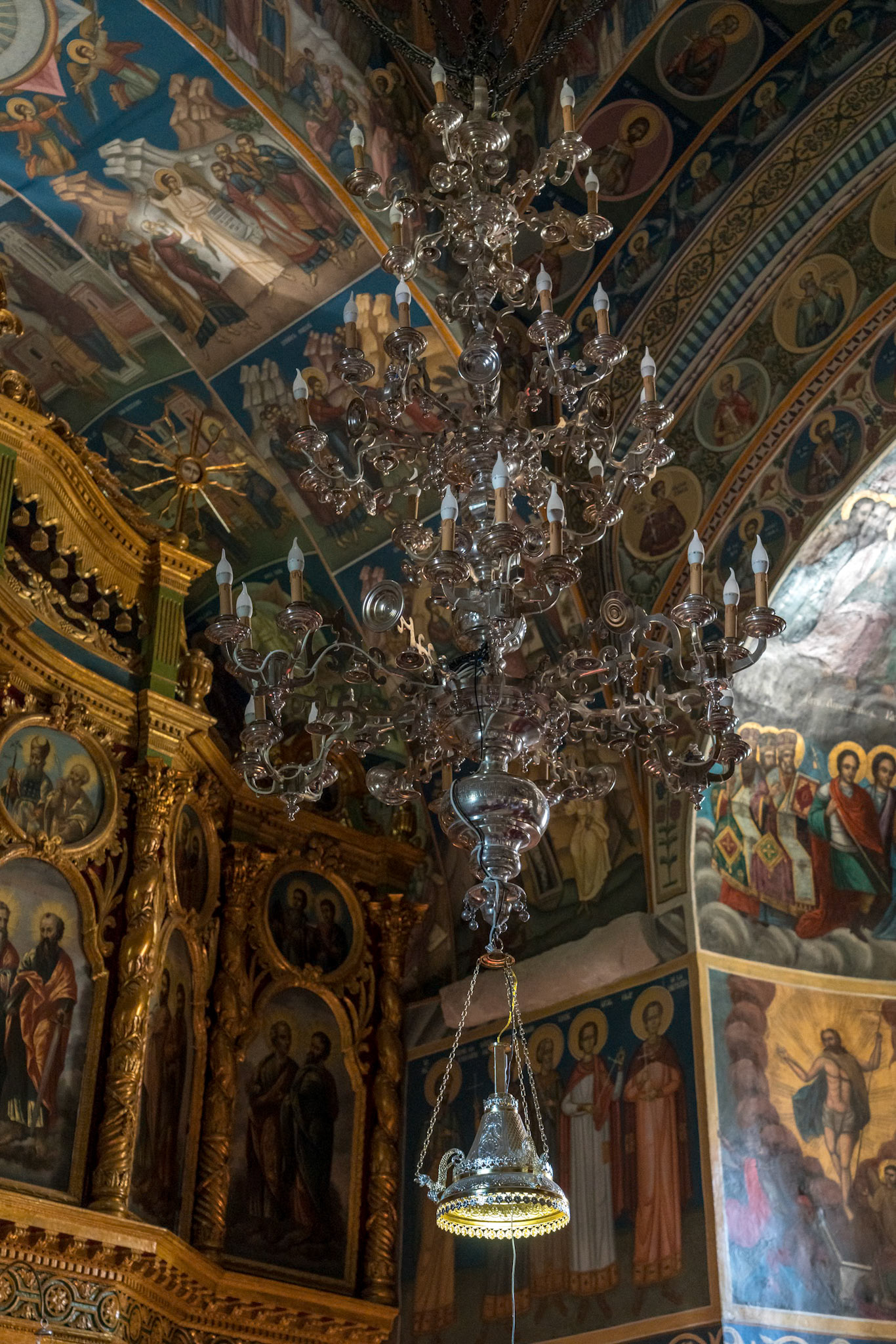 AGAPIA, MOLDOVIA/ROMANIA - SEPTEMBER 19 : Interior view of Agapia Monastery in Agapia Moldovia Romania on September 19, 2018