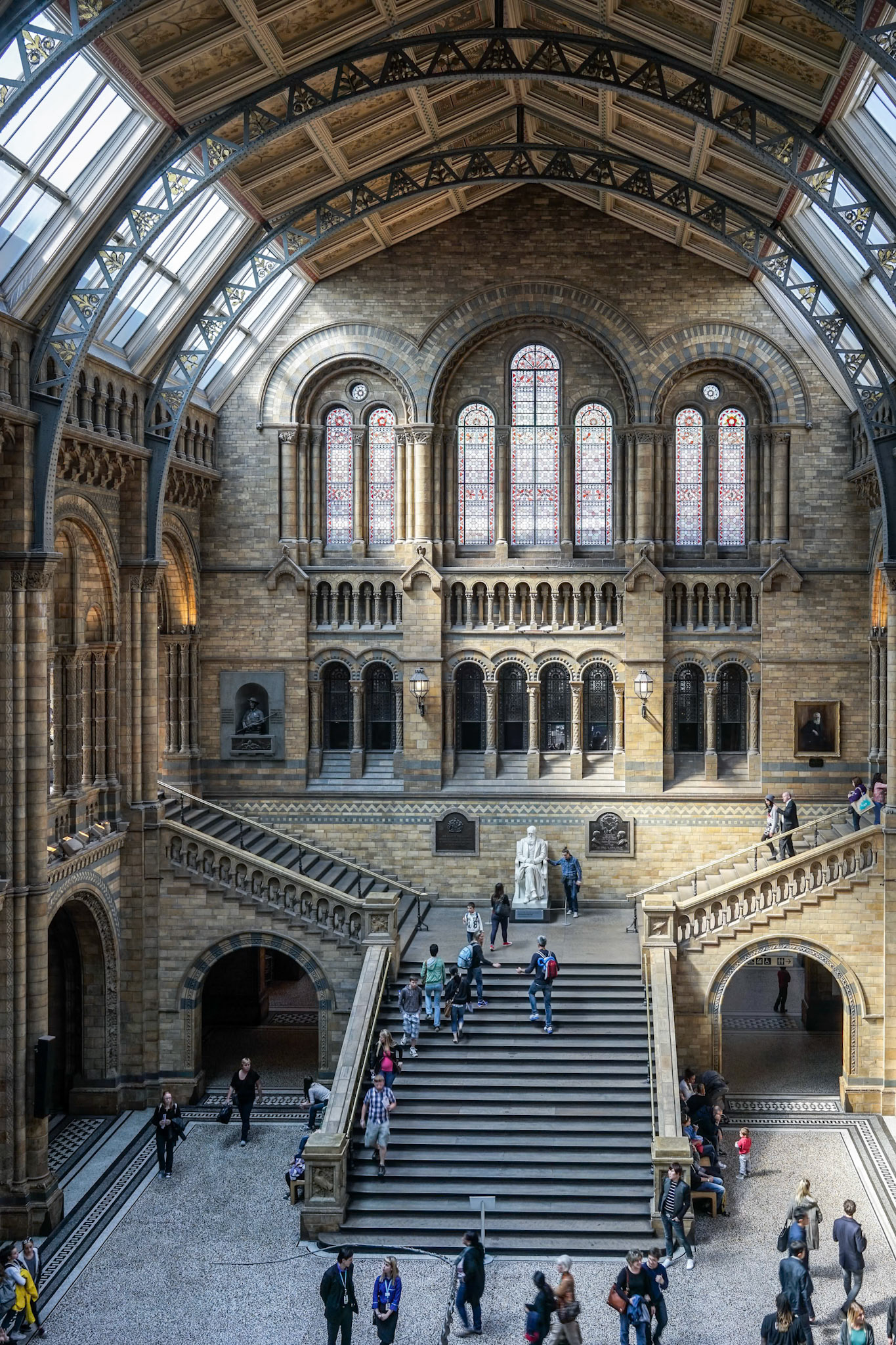 People Exploring  the National History Museum in London