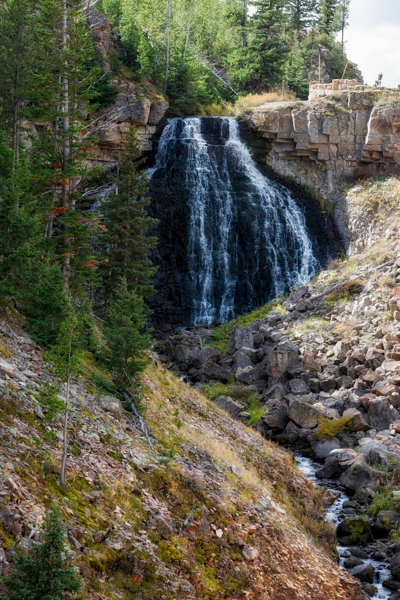 Rustic Falls - Waterfall Along Glen Creek near Mammoth Hot Springs